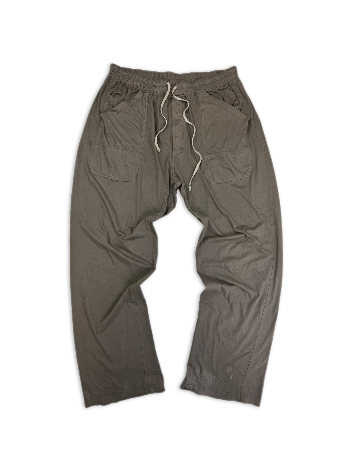 Rick Owens Beige Wide Leg Elasticated Lounge Sweat Pants