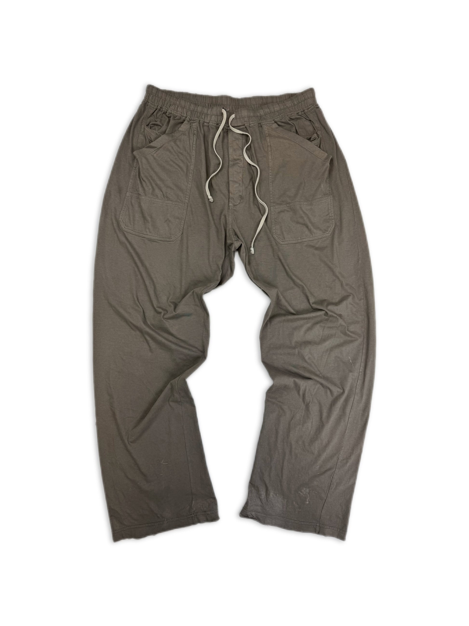 Rick Owens Beige Wide Leg Elasticated Lounge Sweat Pants