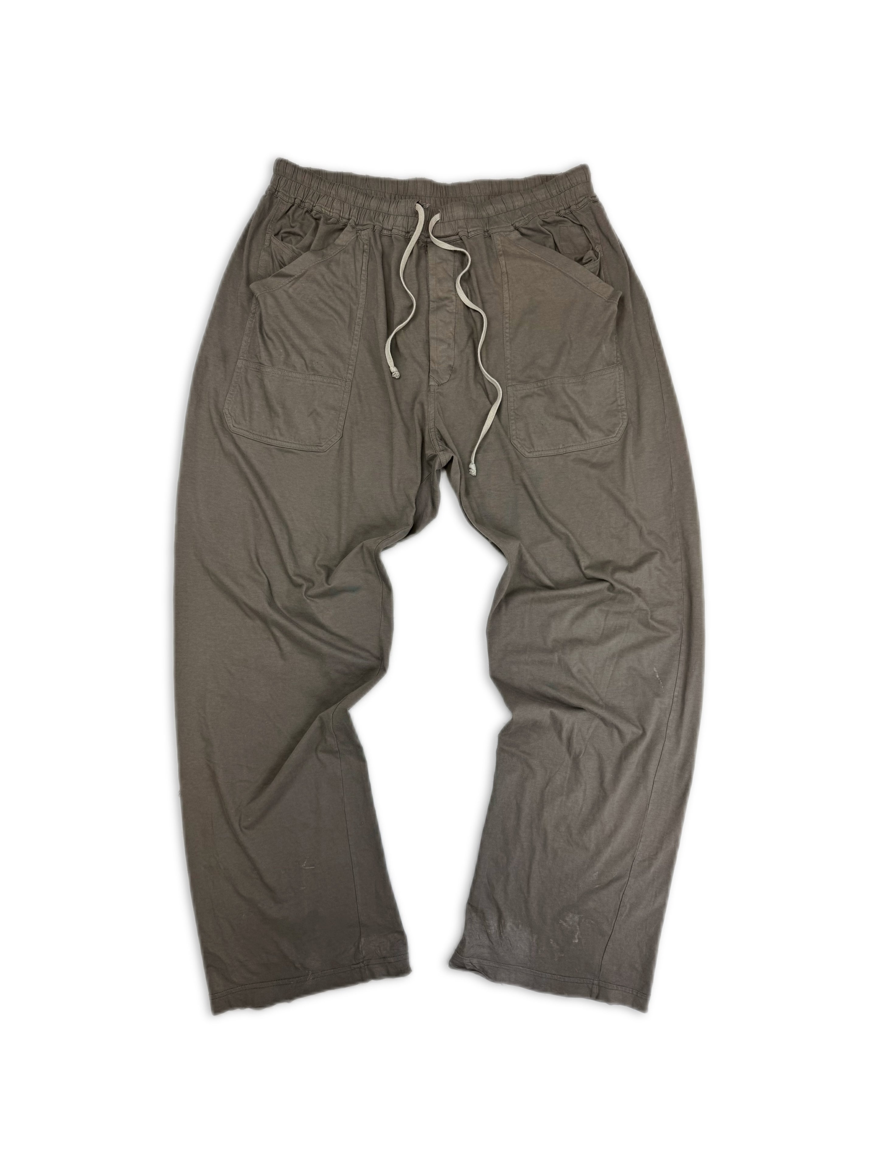 Rick Owens Beige Wide Leg Elasticated Lounge Sweat Pants