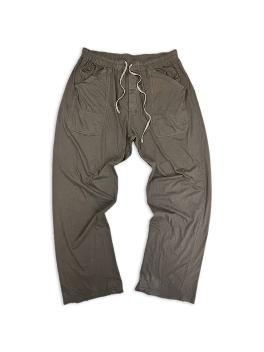 Rick Owens Beige Wide Leg Elasticated Lounge Sweat Pants