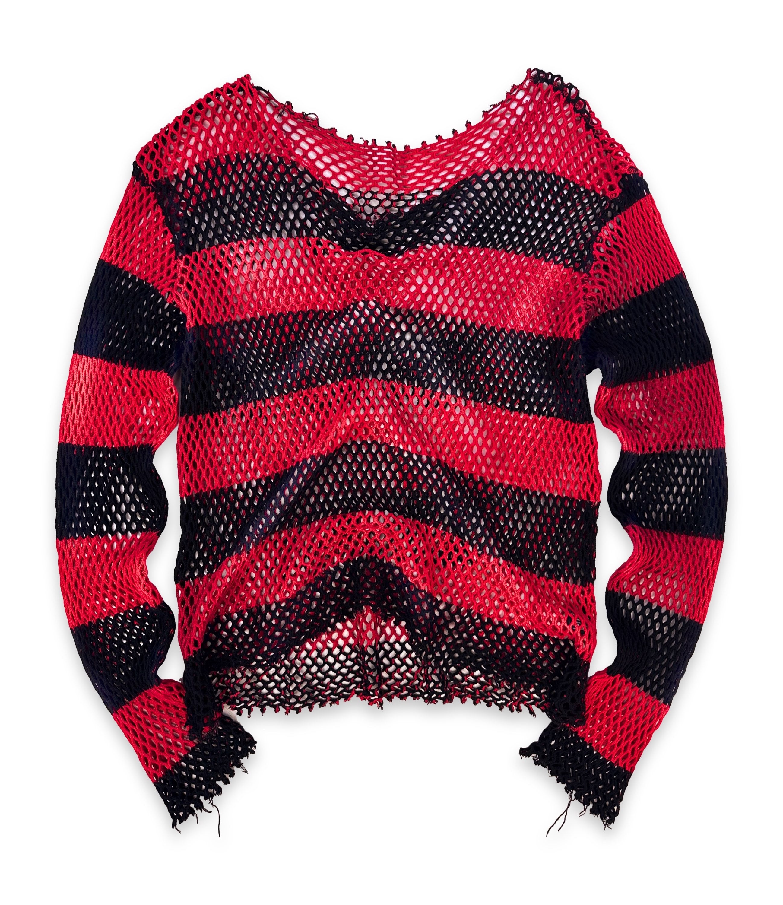 SS04 Number (N)ine ‘Dream Baby Dream’ Mesh Striped Long Sleeve