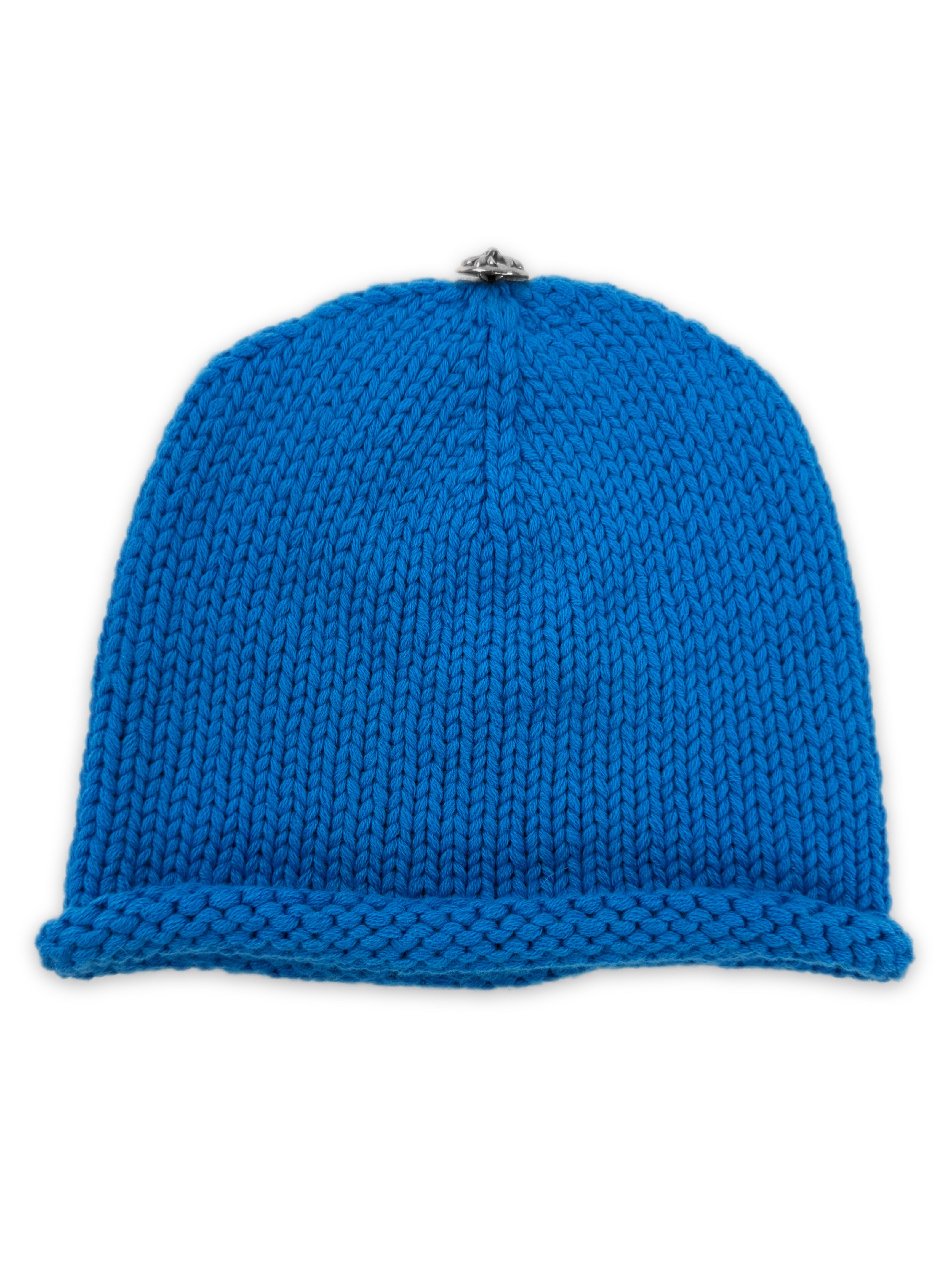Chrome Hearts Blue / Purple Cross Patch .925 Silver Beanie