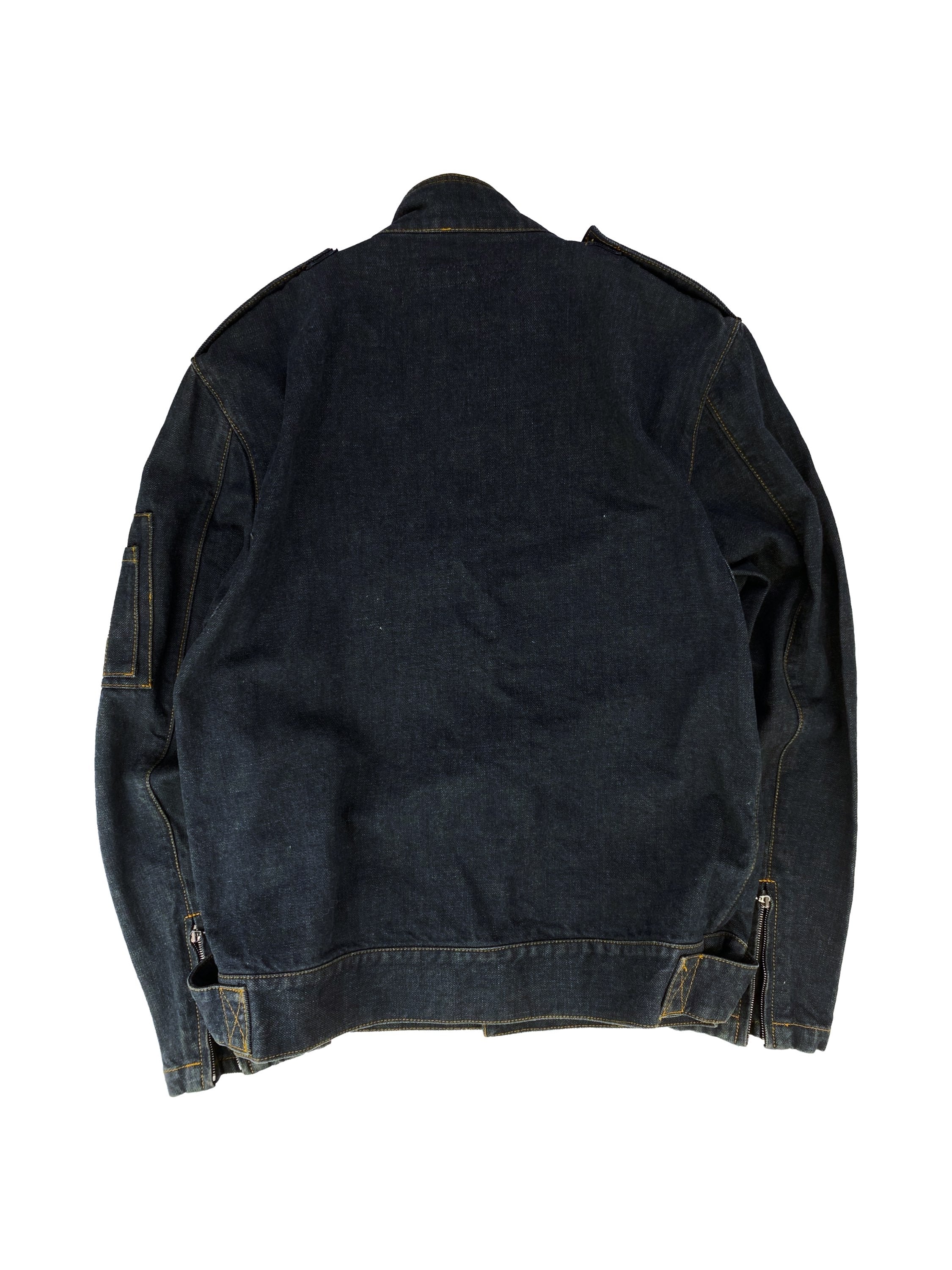90s Katharine Hamnett Heavyweight Indigo Panneled Denim Jacket