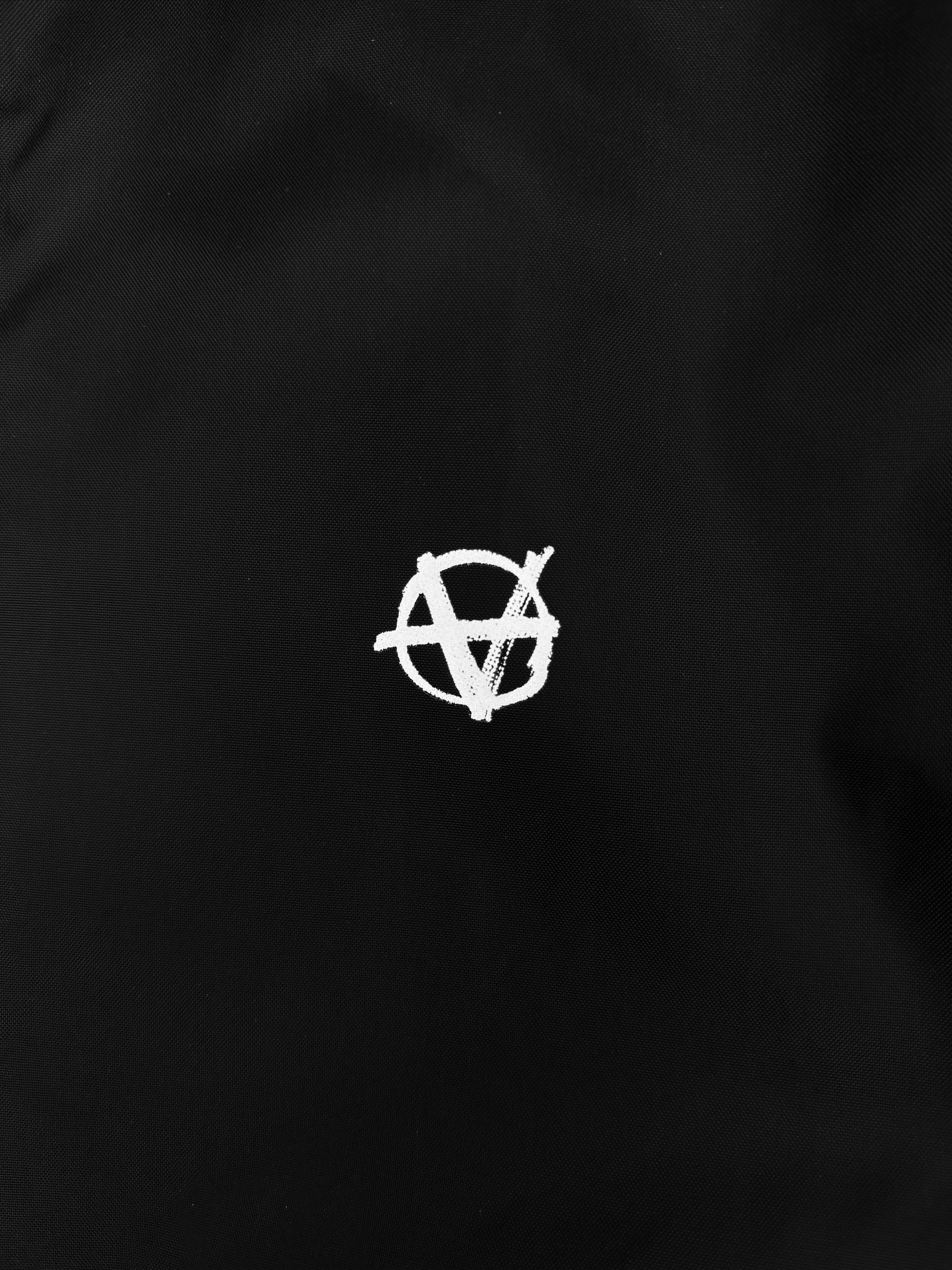 Vetements Anarchy Painted Black Full Length Trench Coat