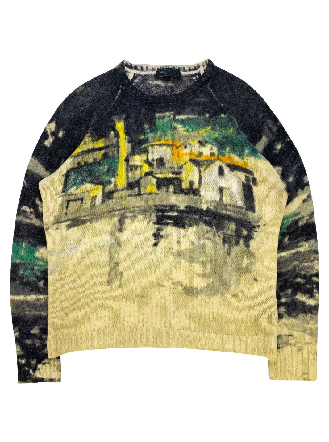 FW17 Prada Shetland Village Wool Knitted Sweater