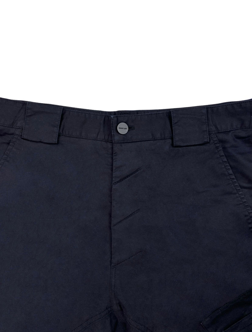 Helmut Lang Drop Crotch Aviation Navy Blue Cargo Shorts