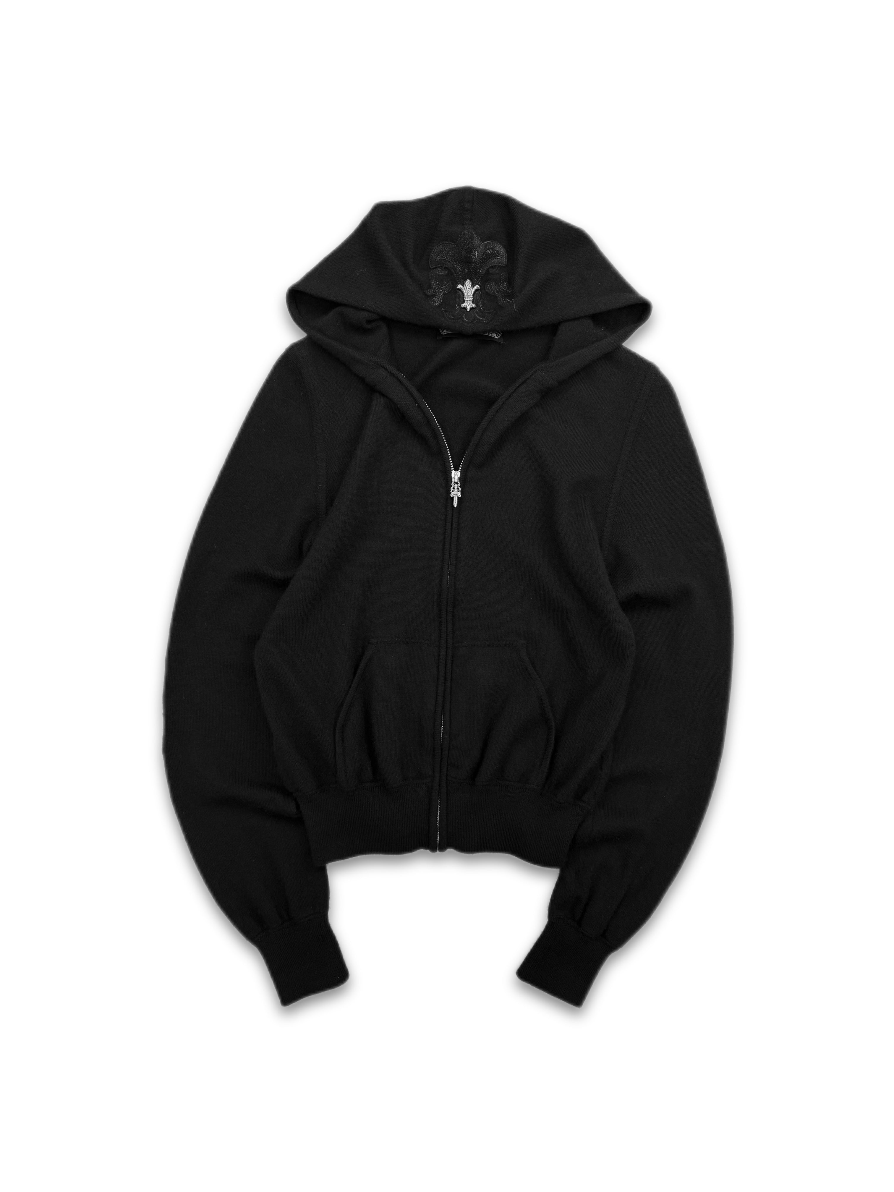 Chrome Hearts Flooded Patch Cashmere Dagger Zip-up Hoodie
