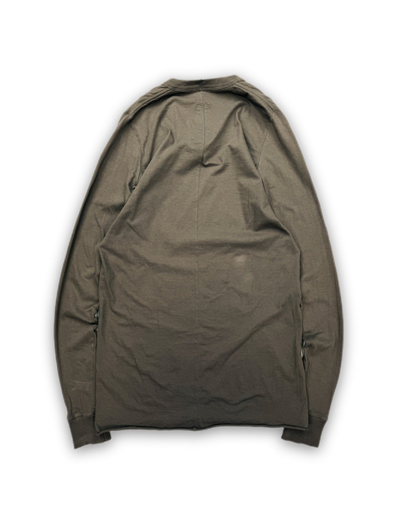 AW19 Rick Owens ‘Larry’ V-Neck Dust Long Sleeve Shirt
