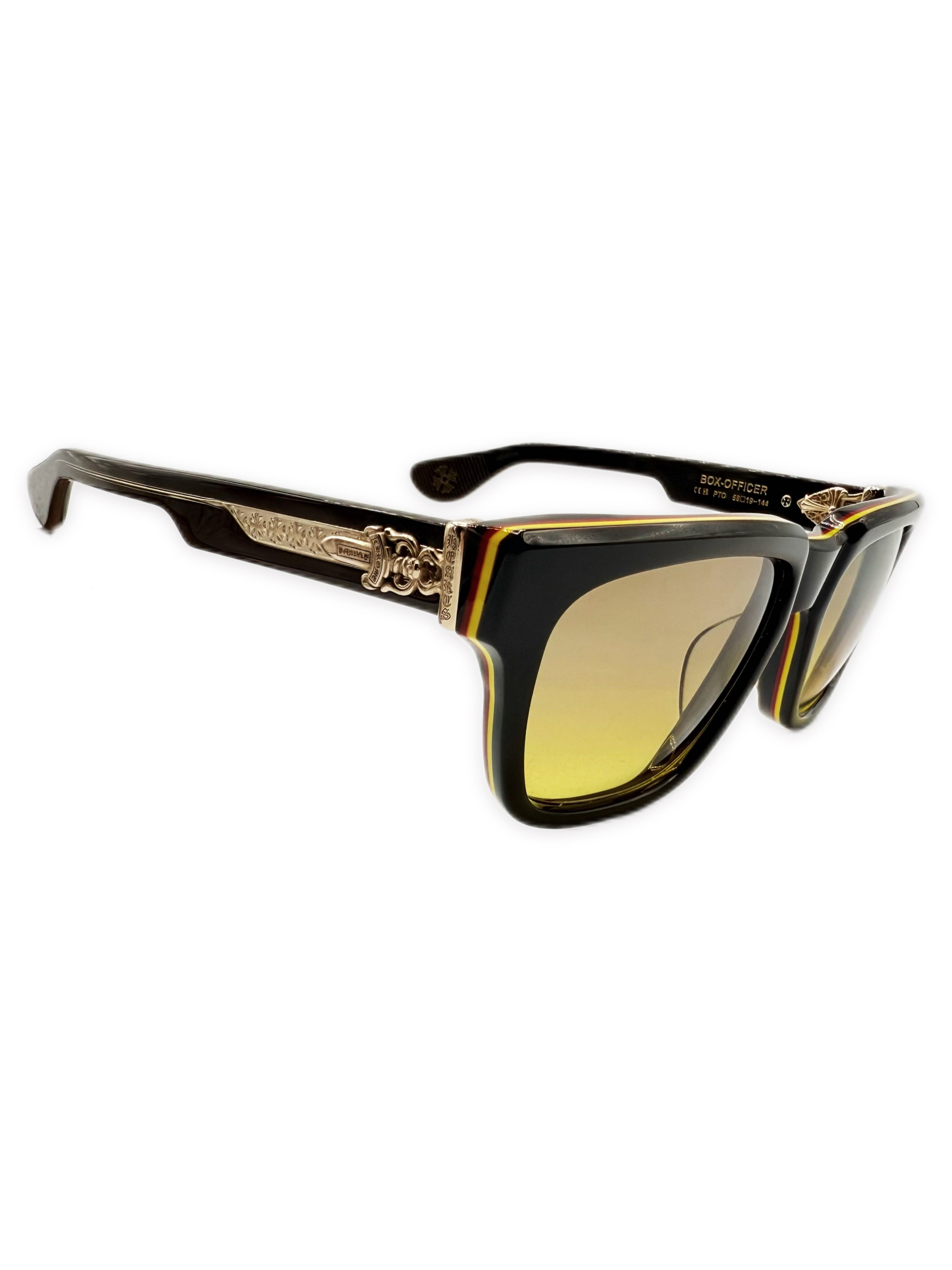 Chrome Hearts 22k Gold ‘Box Officer’ Wayfarer Dagger Sunglasses