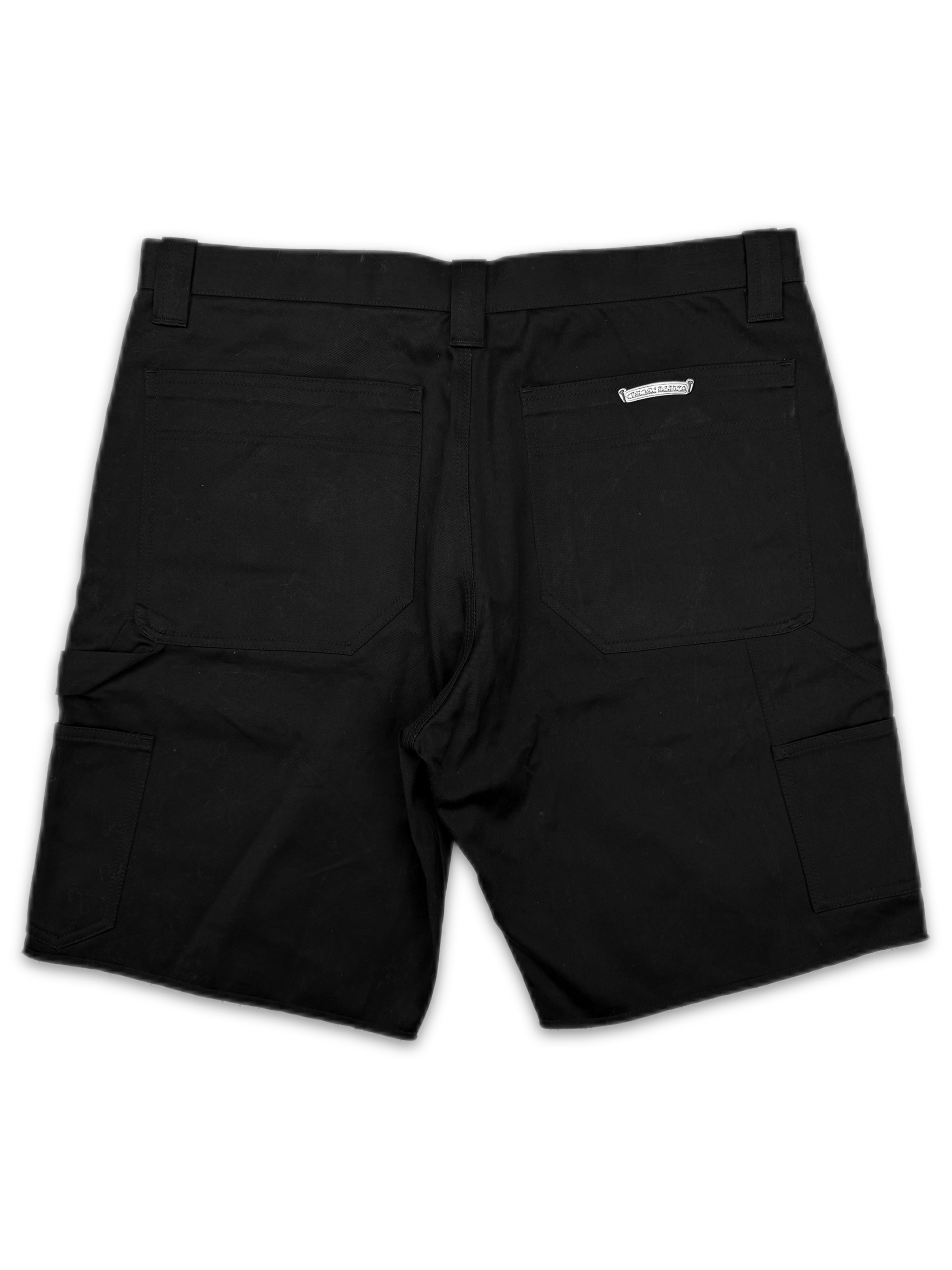 Chrome Hearts Double Knee Carpenter Denim Black Shorts