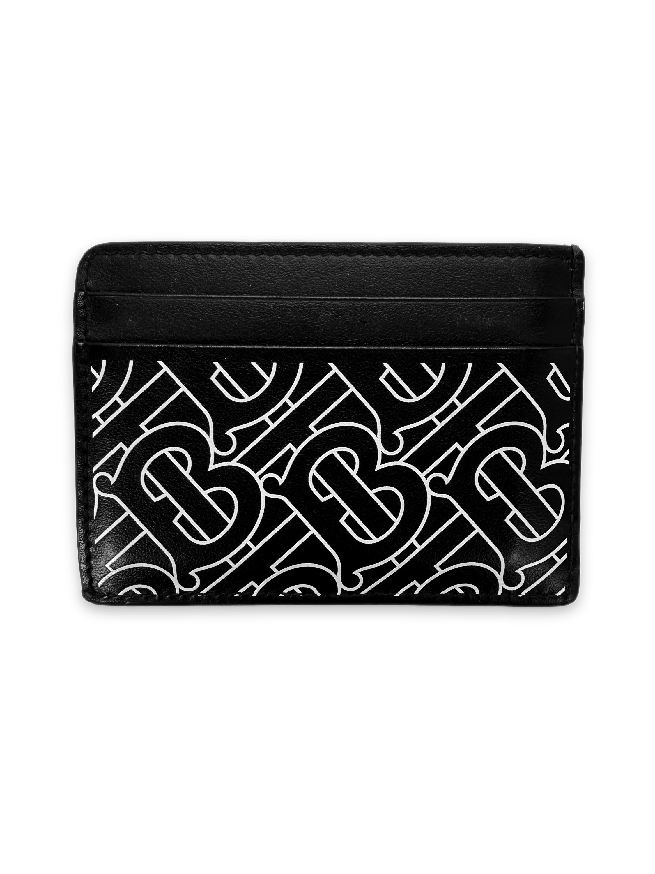Burberry Black Monogram Leather Card Holder