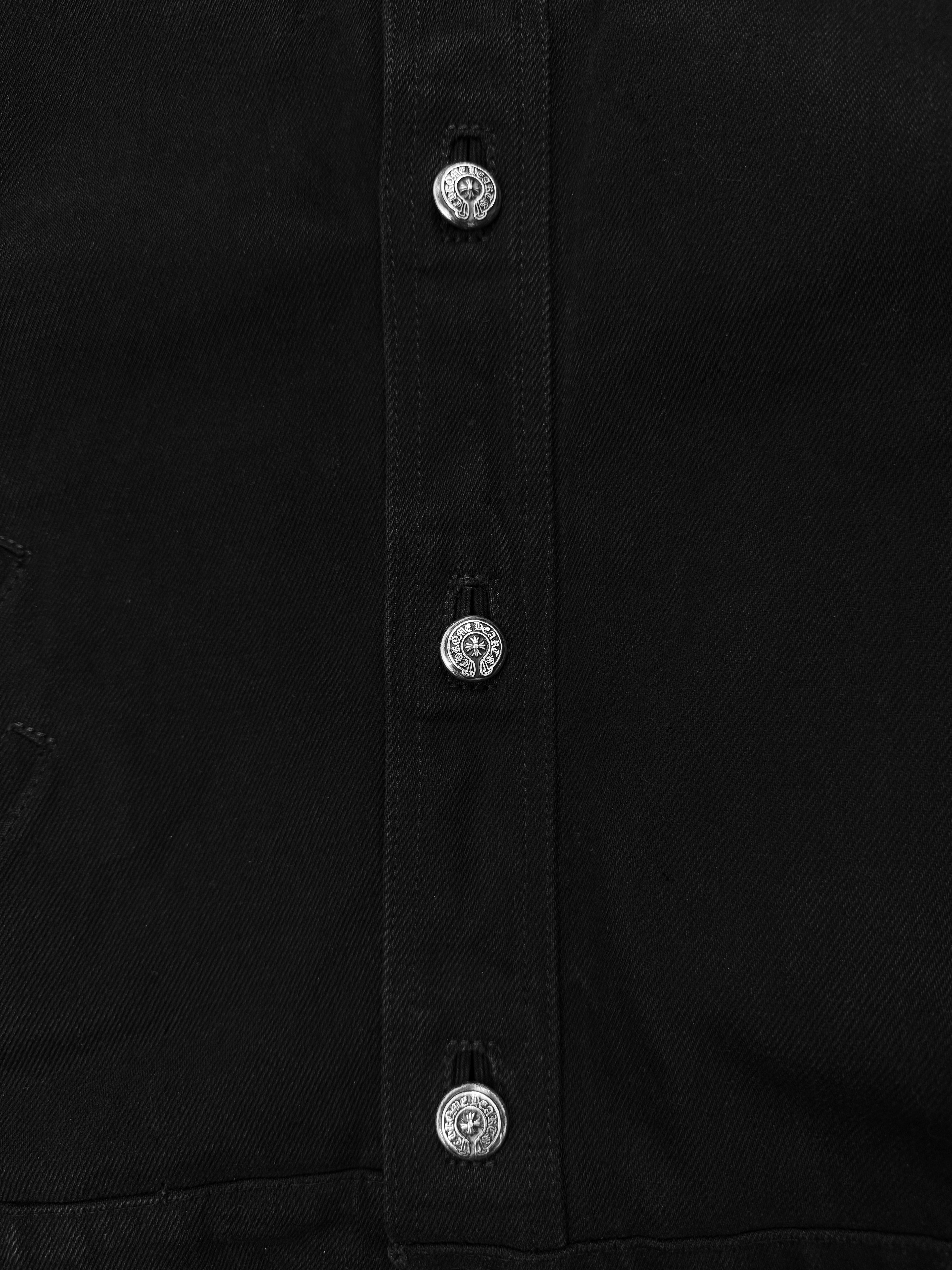 Chrome Hearts Western Fleur De Lis .925 Silver Denim Trucker Jacket