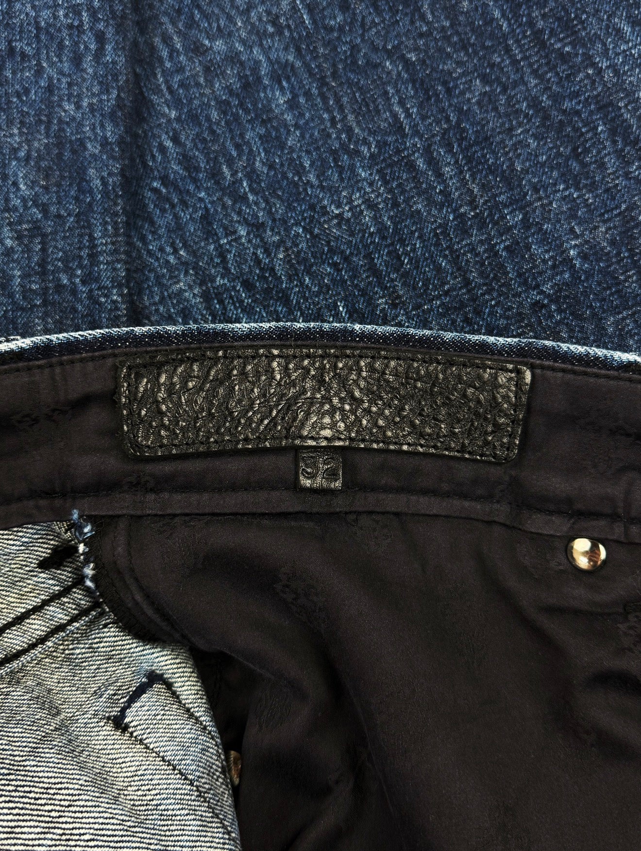 Chrome Hearts Flared Leg Blue Wash .925 Silver Denim Jeans