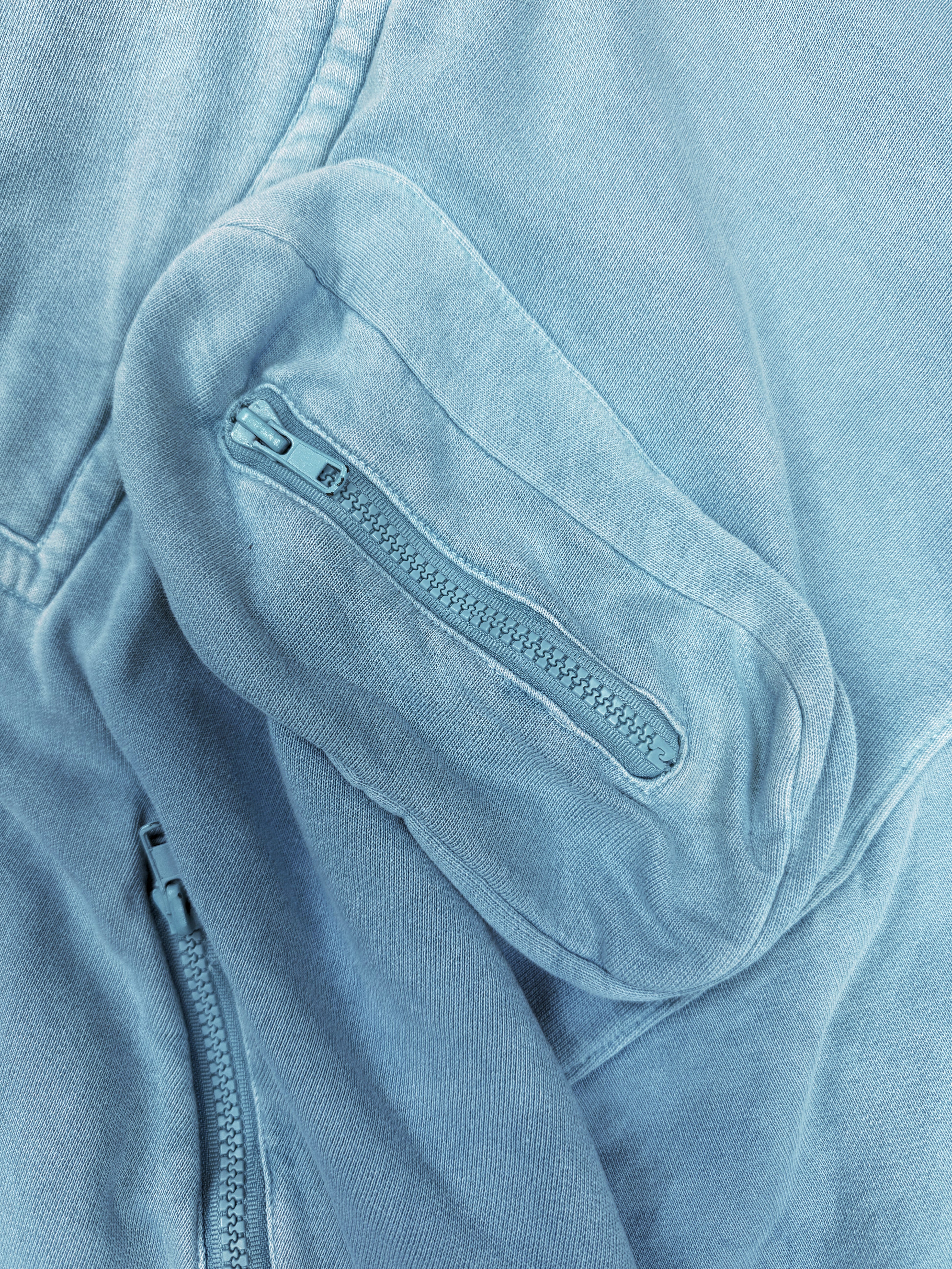 AW04 Raf Simons ‘Waves’ Multi Pocket Teal Blue Cargo Hoodie