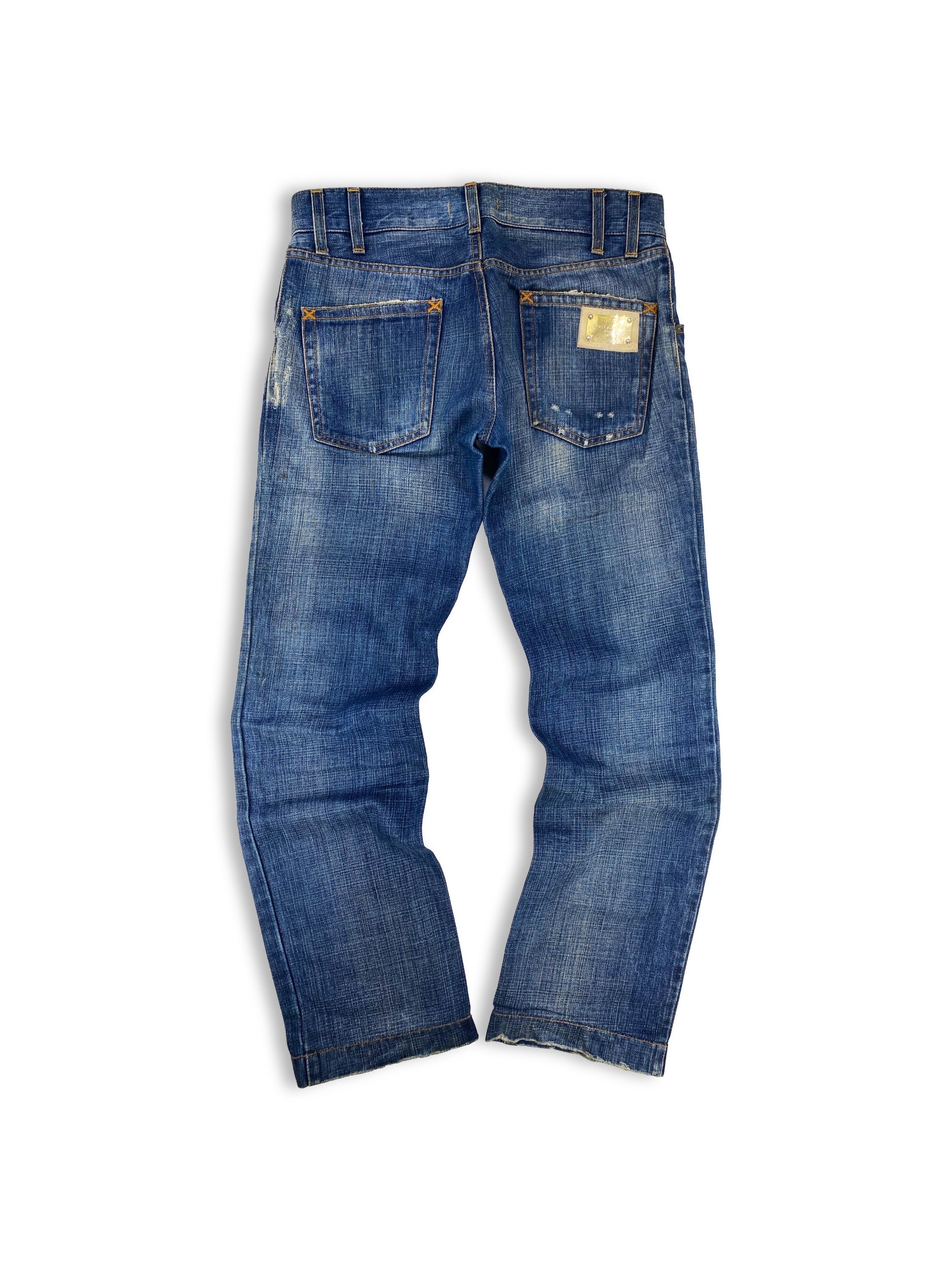 Dolce &amp; Gabbana Distressed Light Wash Denim