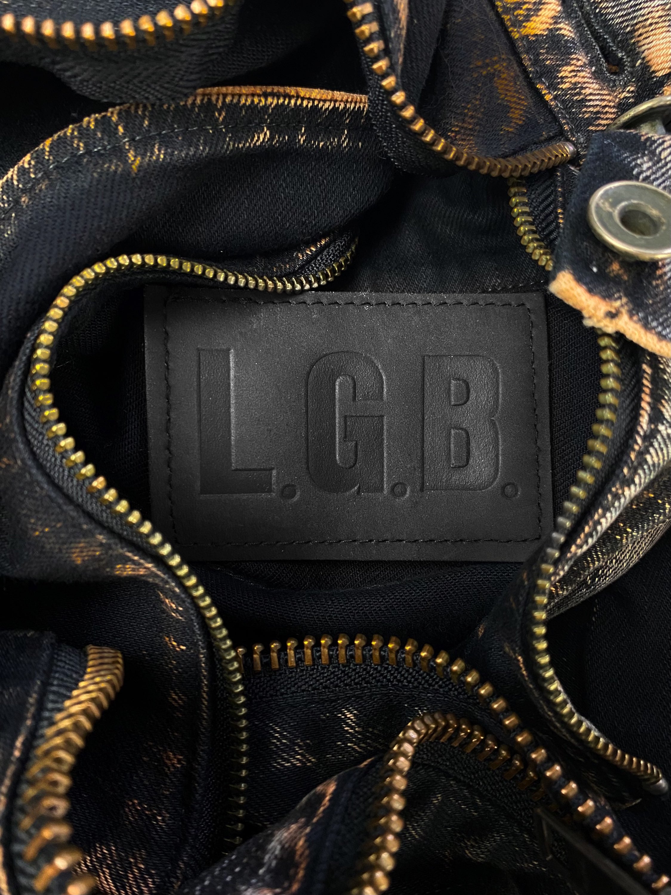 00s Le Grande Bleu (L.G.B) ‘Biker’ Cut Distressed Denim Jacket