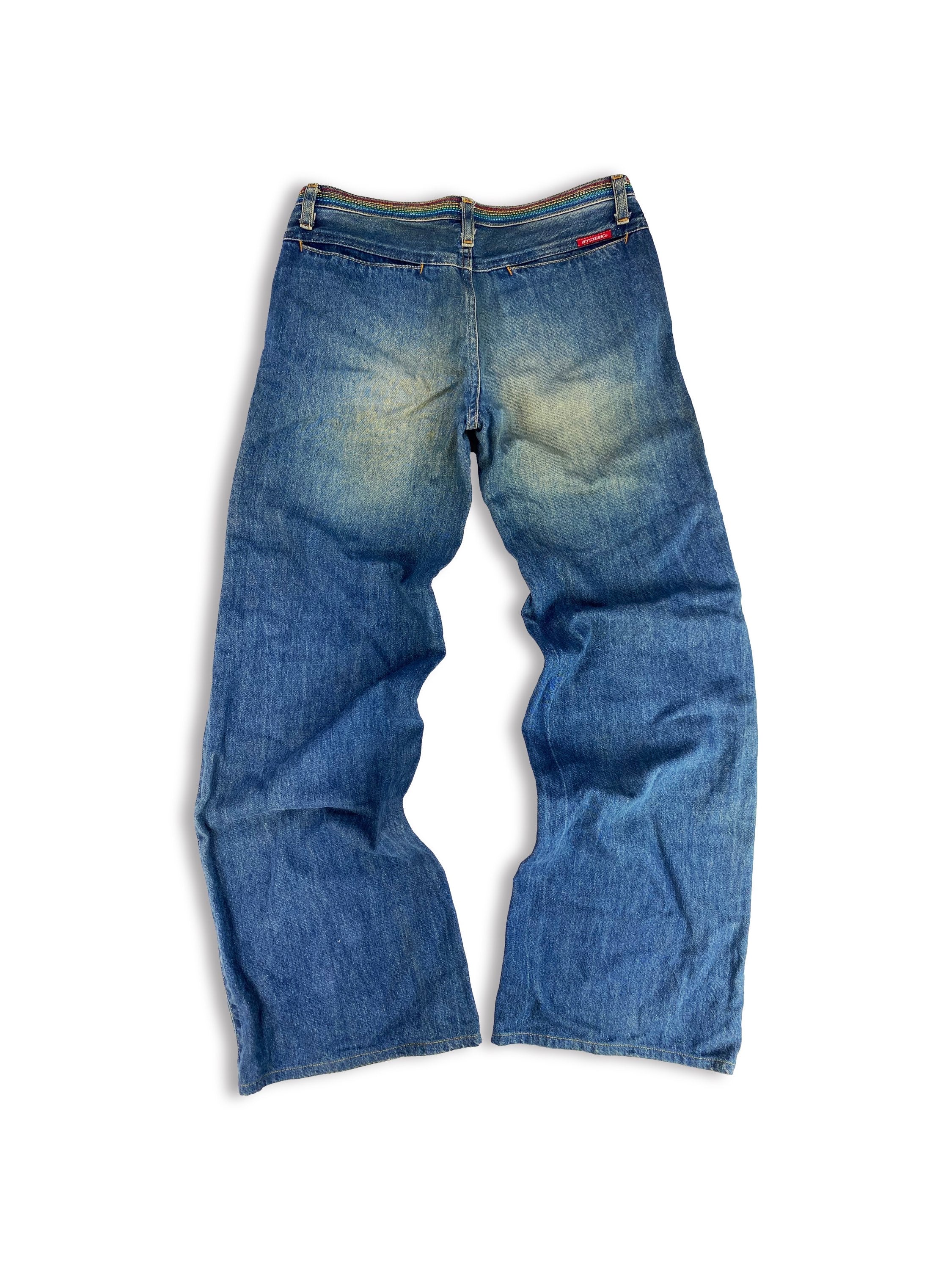 Hysteric Glamour Flared Light Wash Rainbow Denim