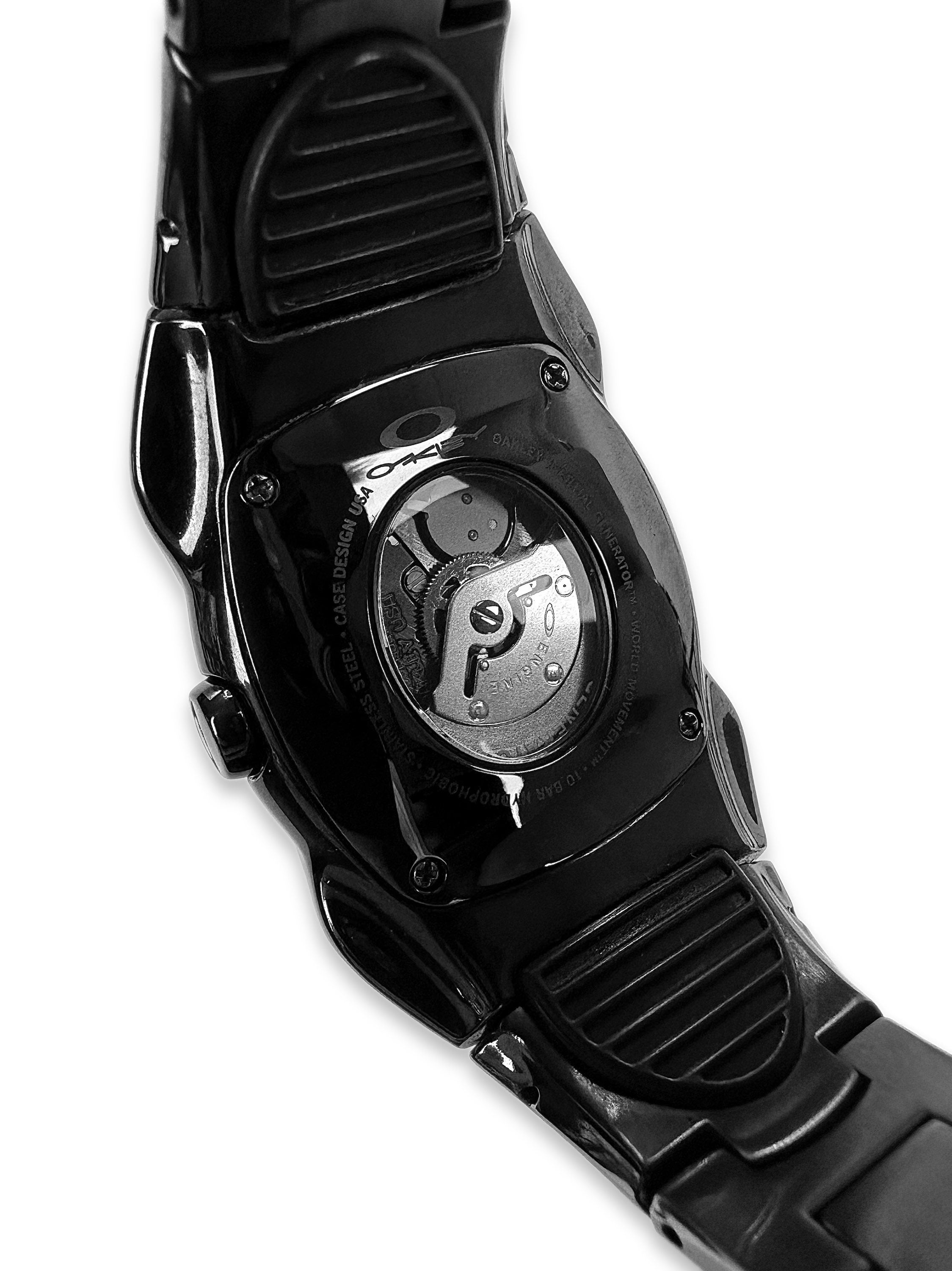 1998 Oakley ‘Timebomb’ Ion Black Stainless Steel Watch