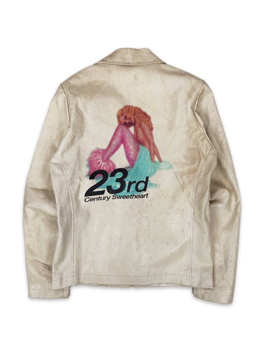 AW10 Yohji Yamamoto 23rd Century Sweetheart Pin Up Leather Jacket