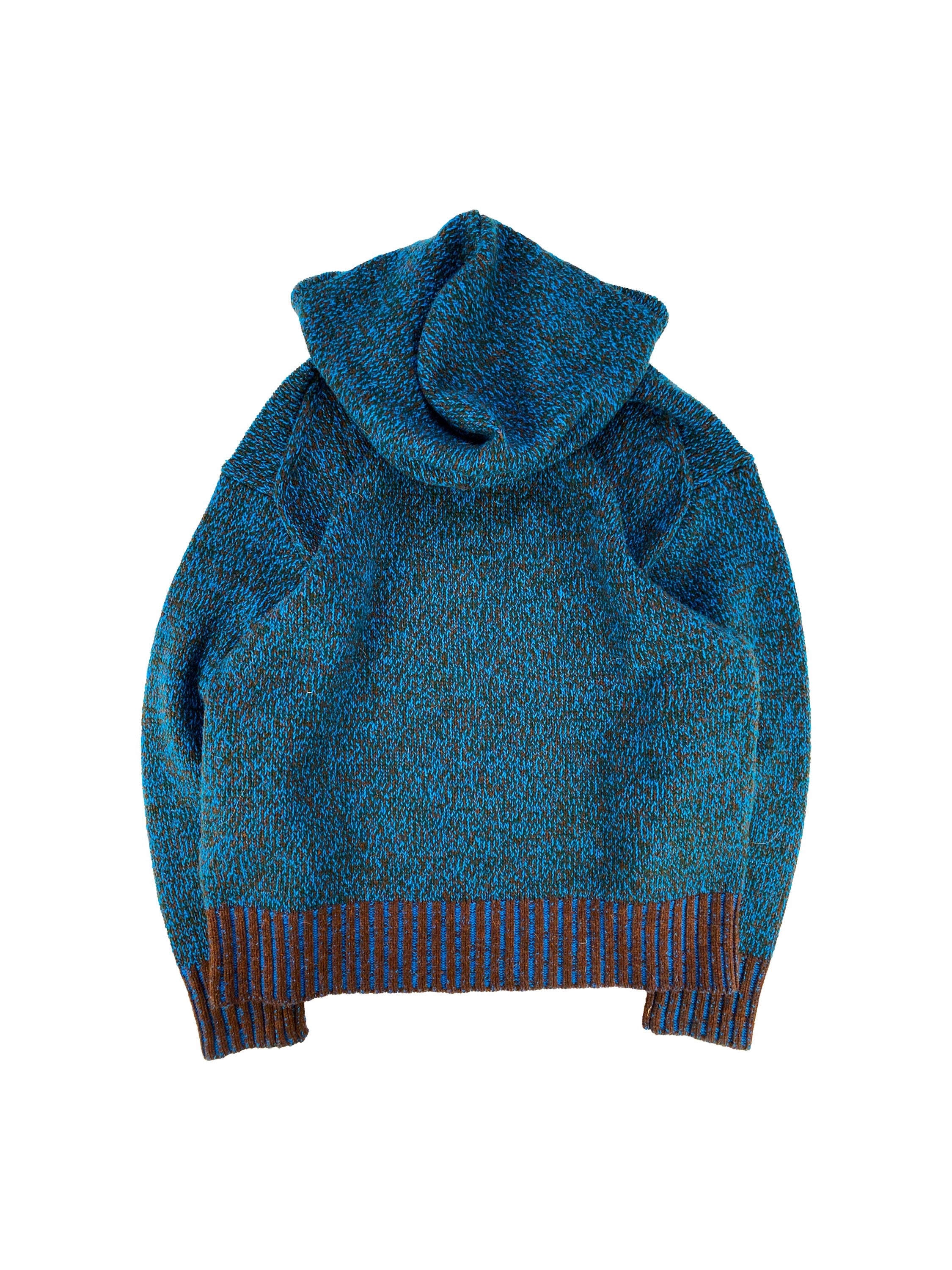 Marni x Uniqlo Knitted Full Zip Two Tone Hoodie