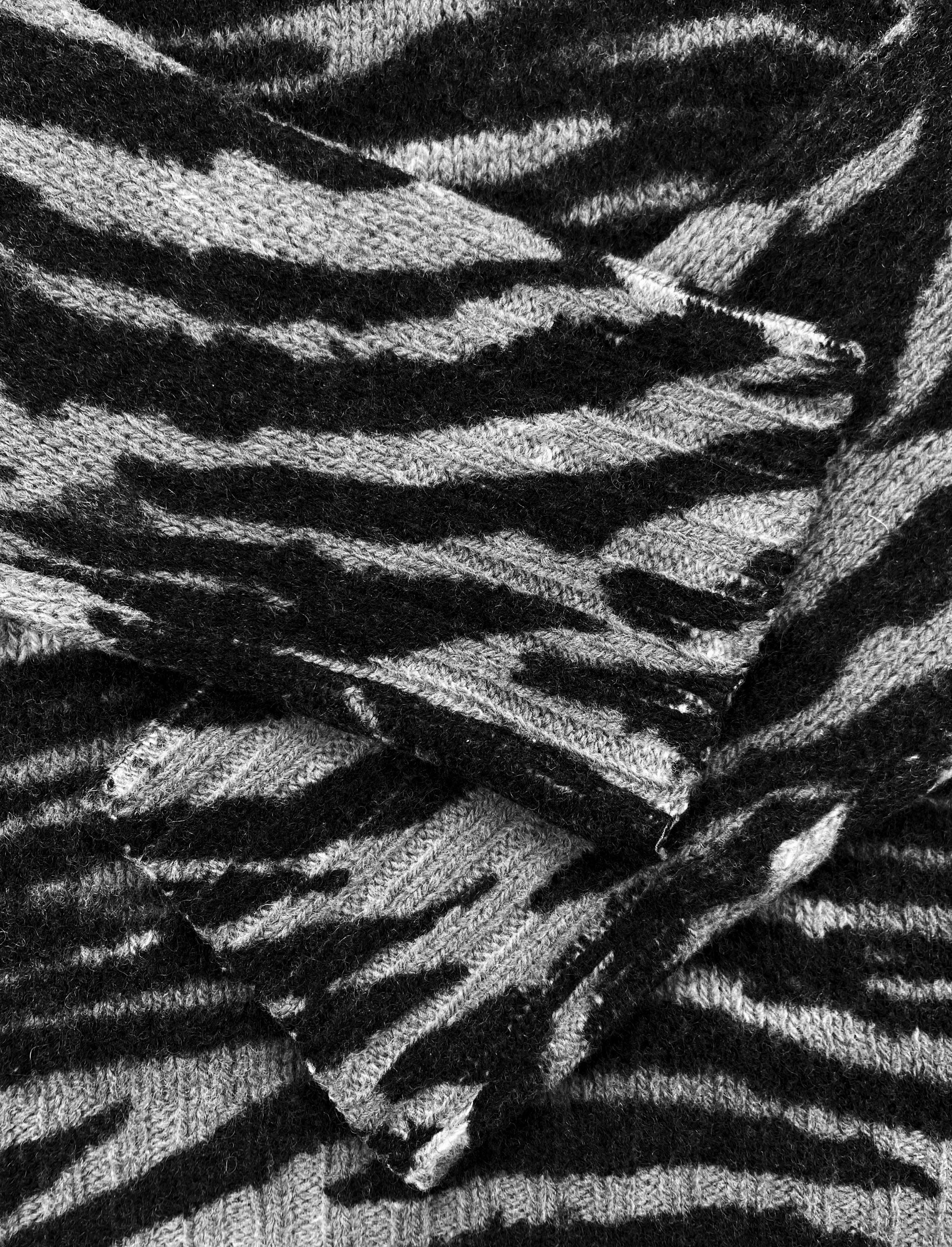 AW17 Prada Zebra Striped Virgin Wool Knitted Sweater
