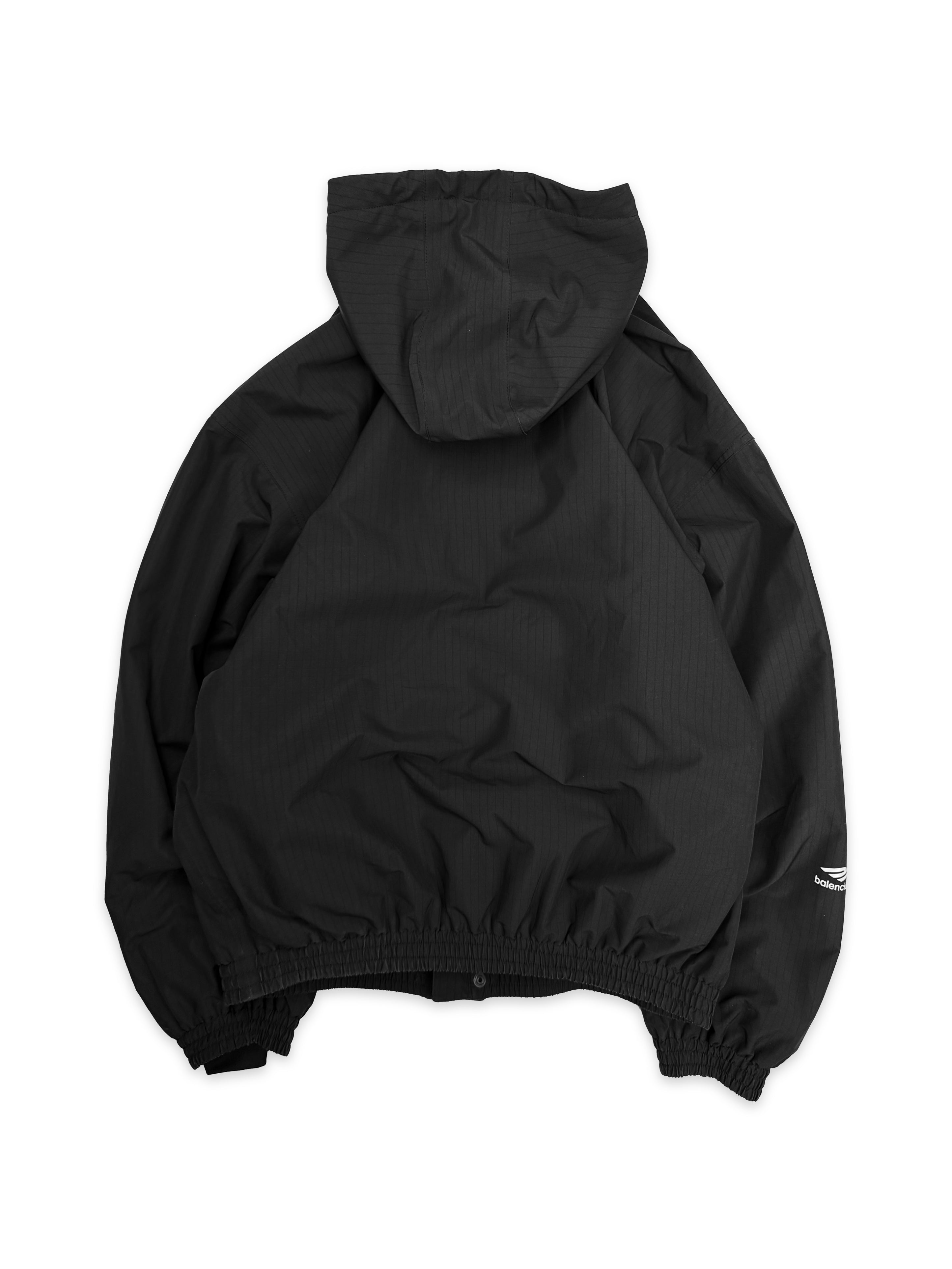 Balenciaga ‘Skiwear’ Sporty B Logo Ripstop Black Jacket