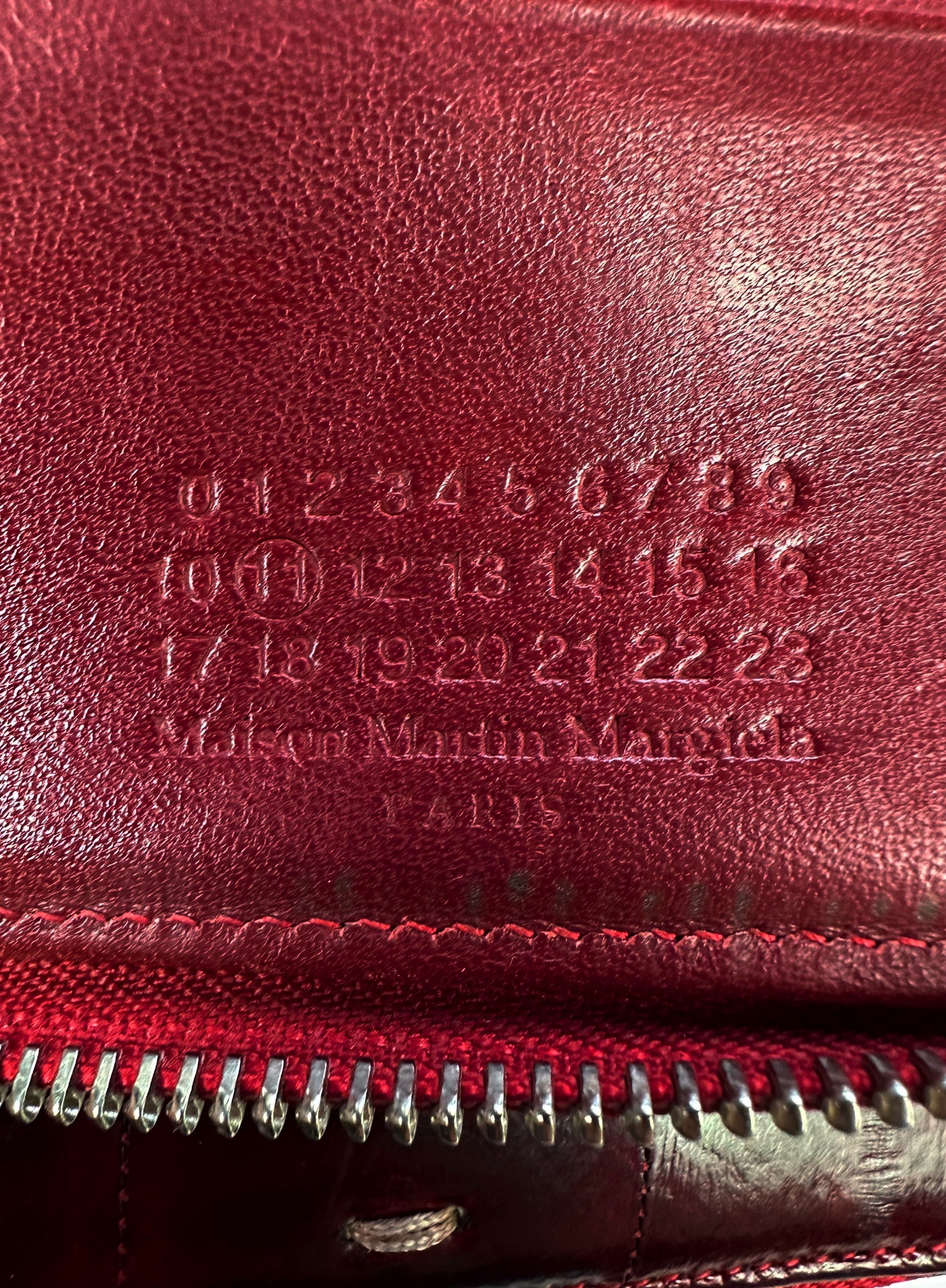 00s Maison Martin Margiela Blood Red Leather Bifold Wallet