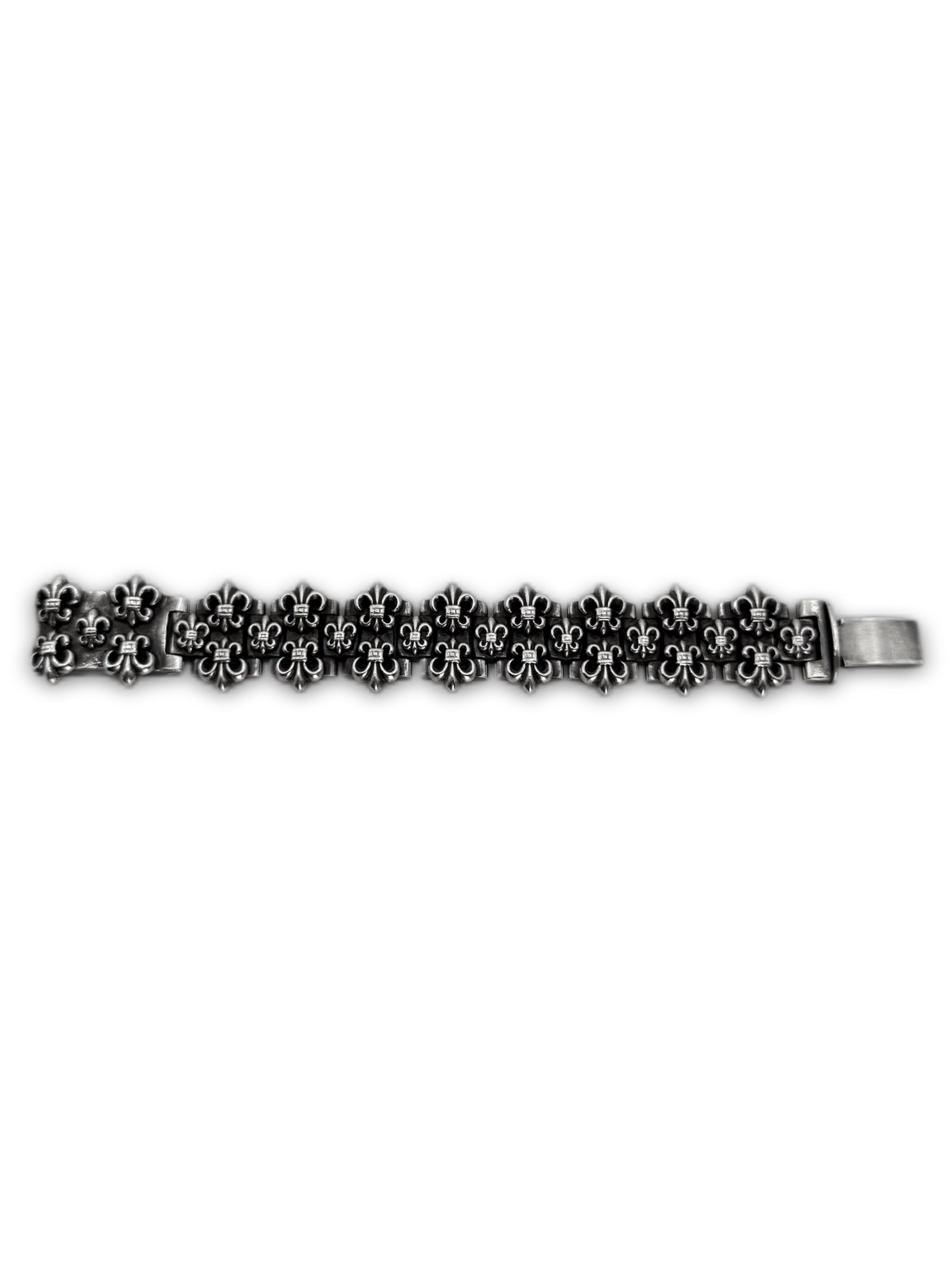 Chrome Hearts ‘Fleur’ H Link .925 Silver XL Bracelet