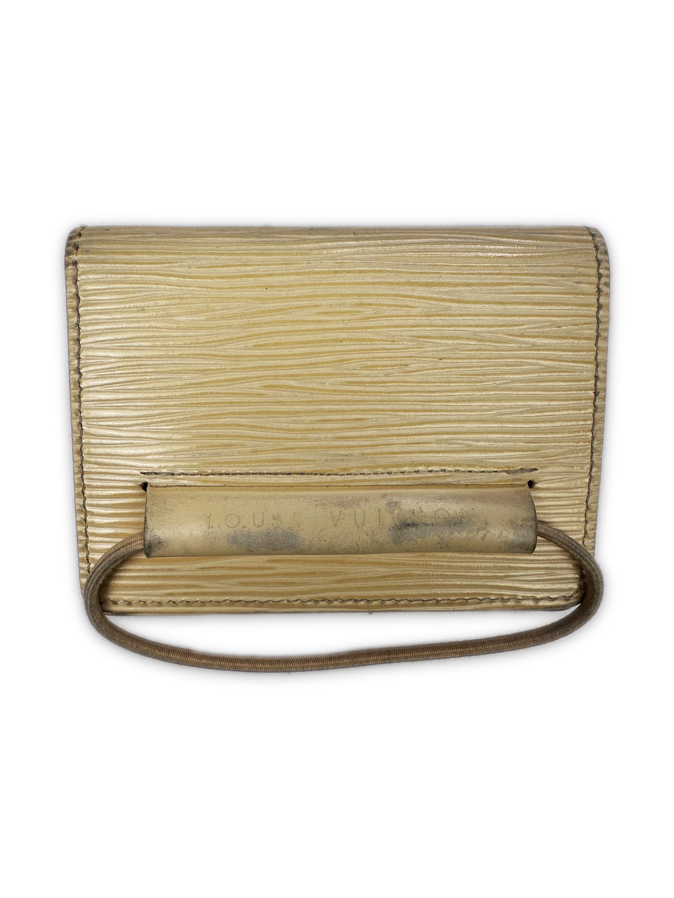 Louis Vuitton Tan Epi Spellout Bifold Wallet