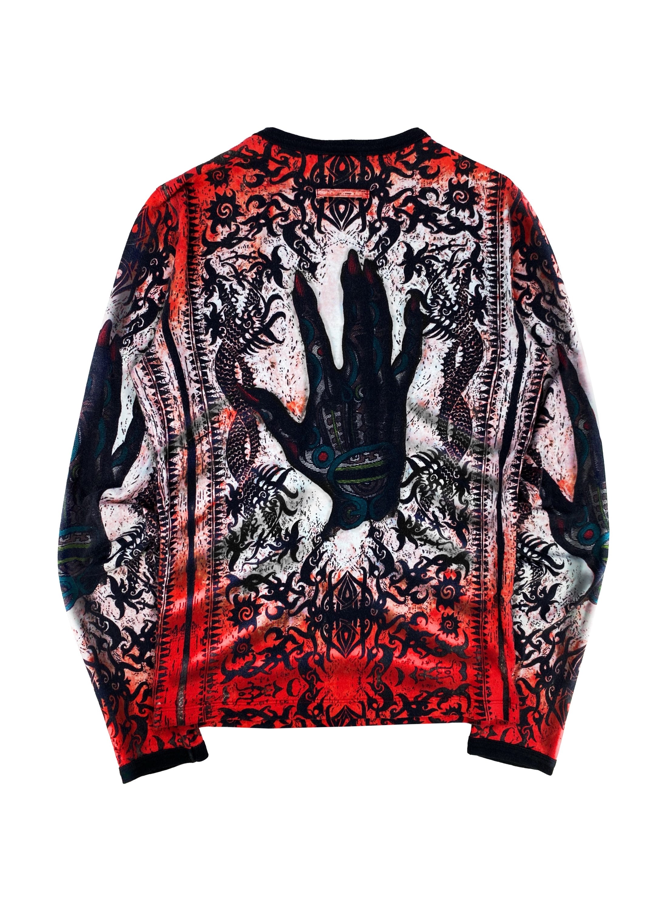 90s Jean Paul Gaultier ‘Devil’s Hand’ Gothic Tattoo Longsleeve