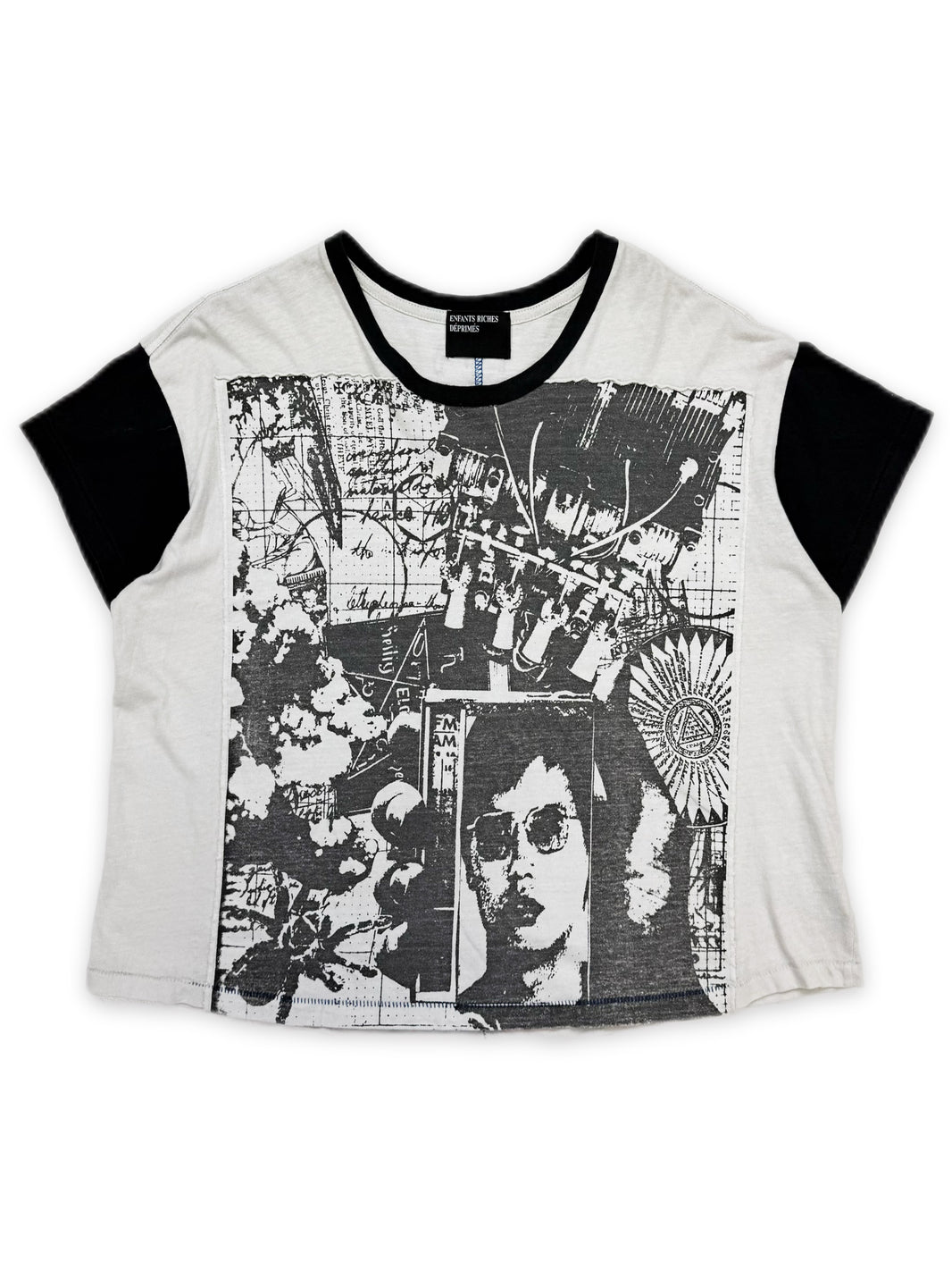Enfants Riches Deprimes ‘Regression IV’ Cropped Contrast Stitch T-Shirt