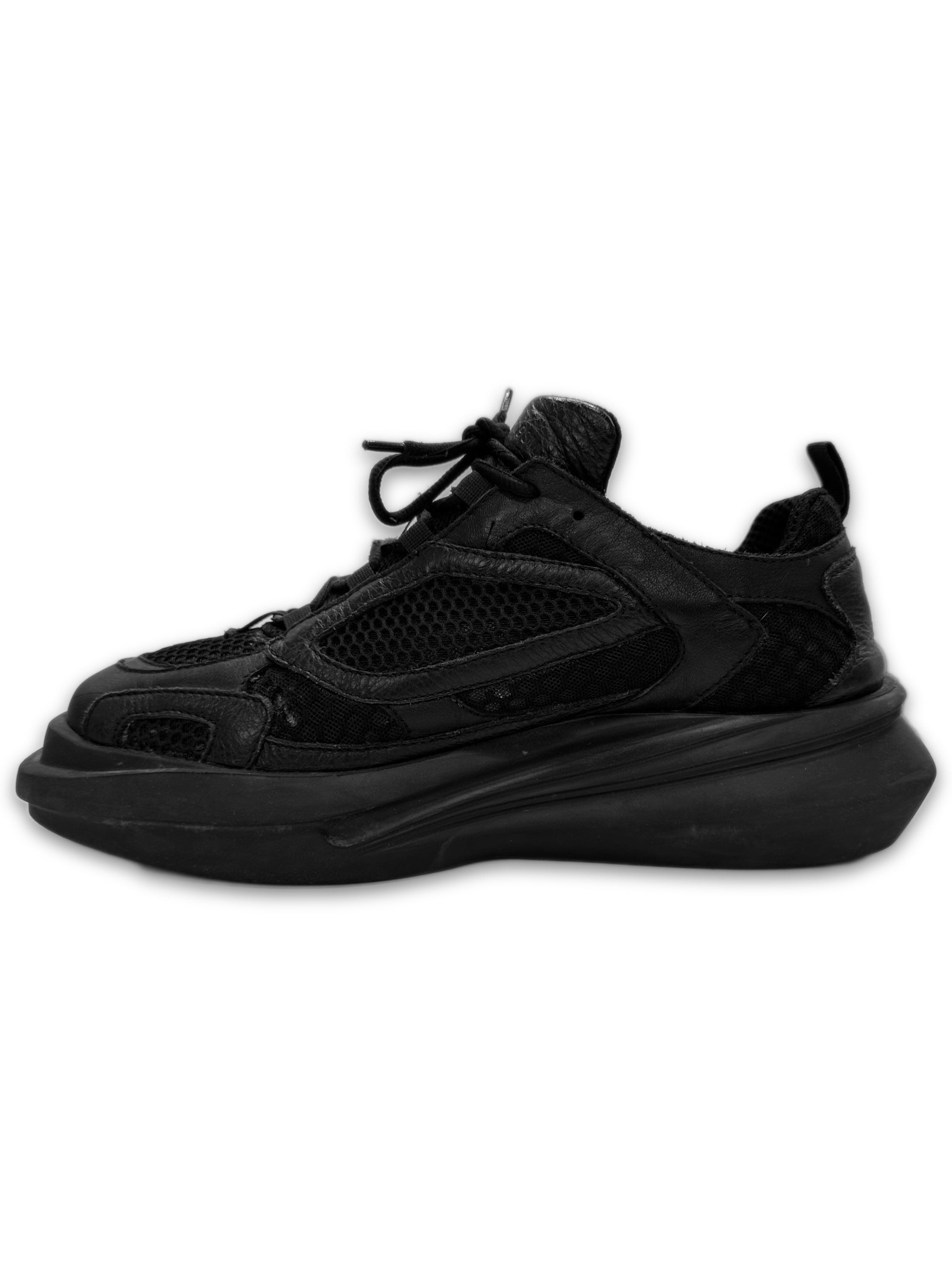 1017 Alyx 9SM ‘Mono’ Black Leather Hiking Sneakers