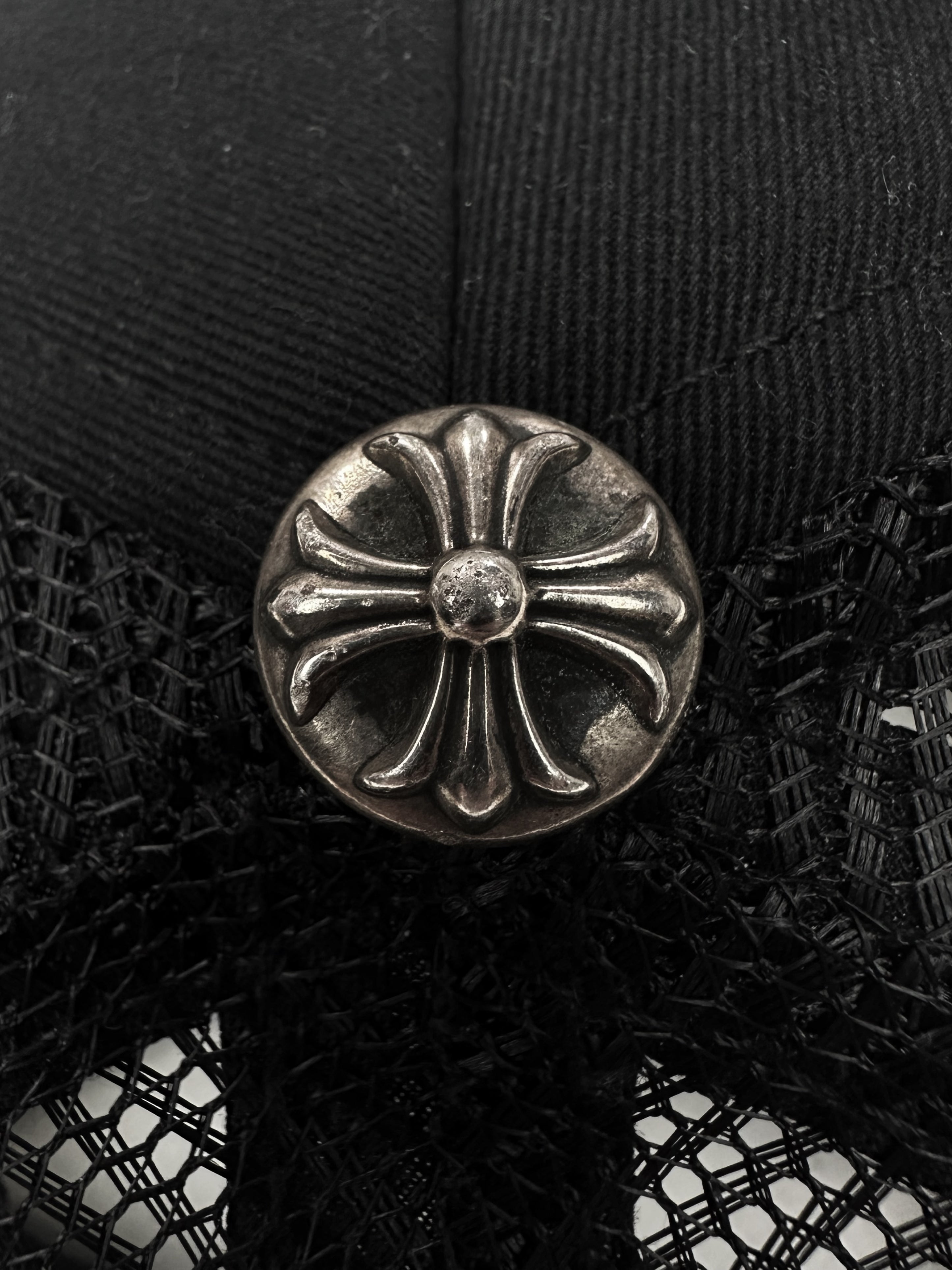 Chrome Hearts ‘Malibu’ .925 Silver Black Embroidered Trucker Hat