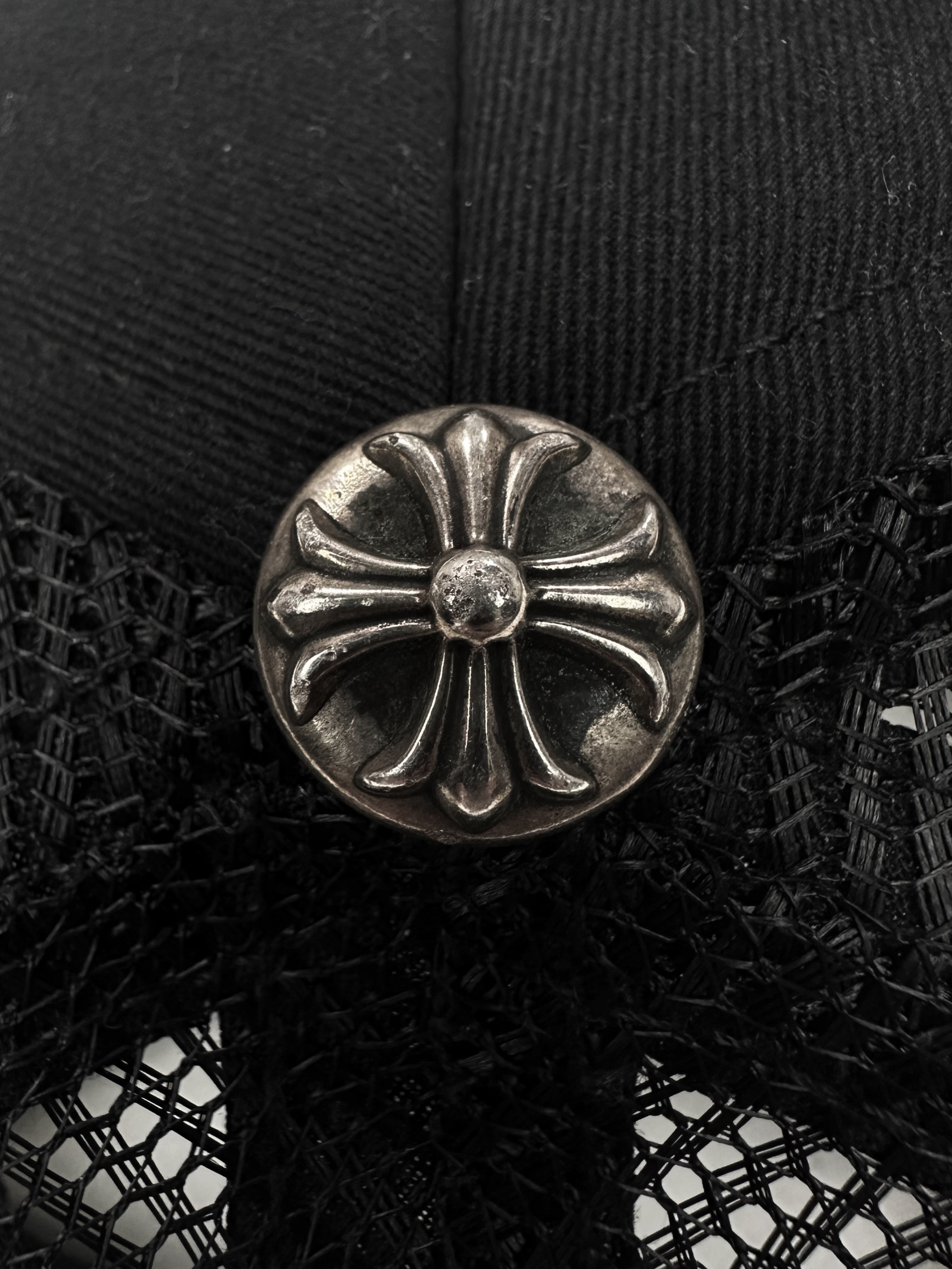 Chrome Hearts ‘Malibu’ .925 Silver Black Embroidered Trucker Hat