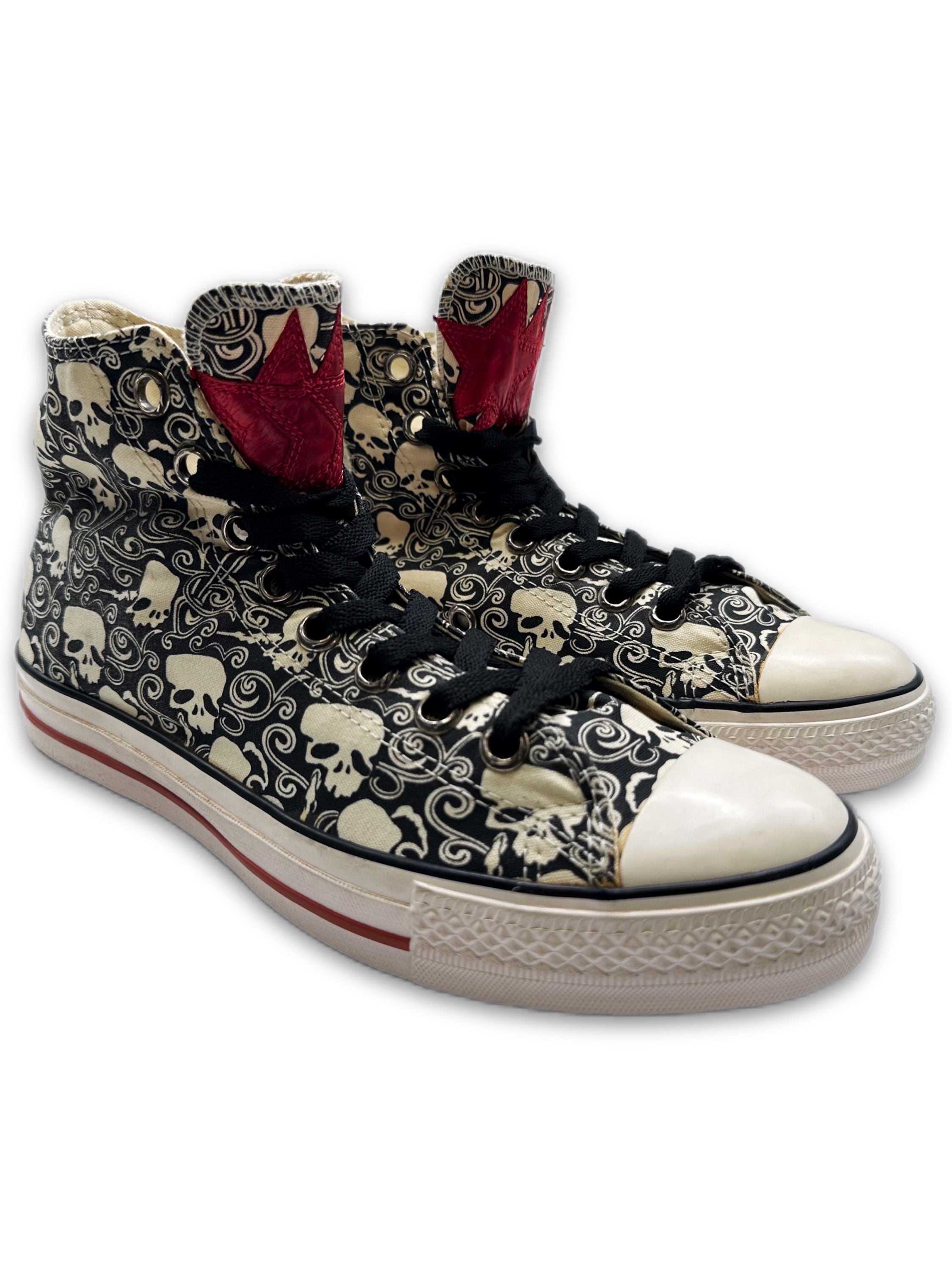 Chrome Hearts Triple Star Patch Dagger Skull Converse Sneakers