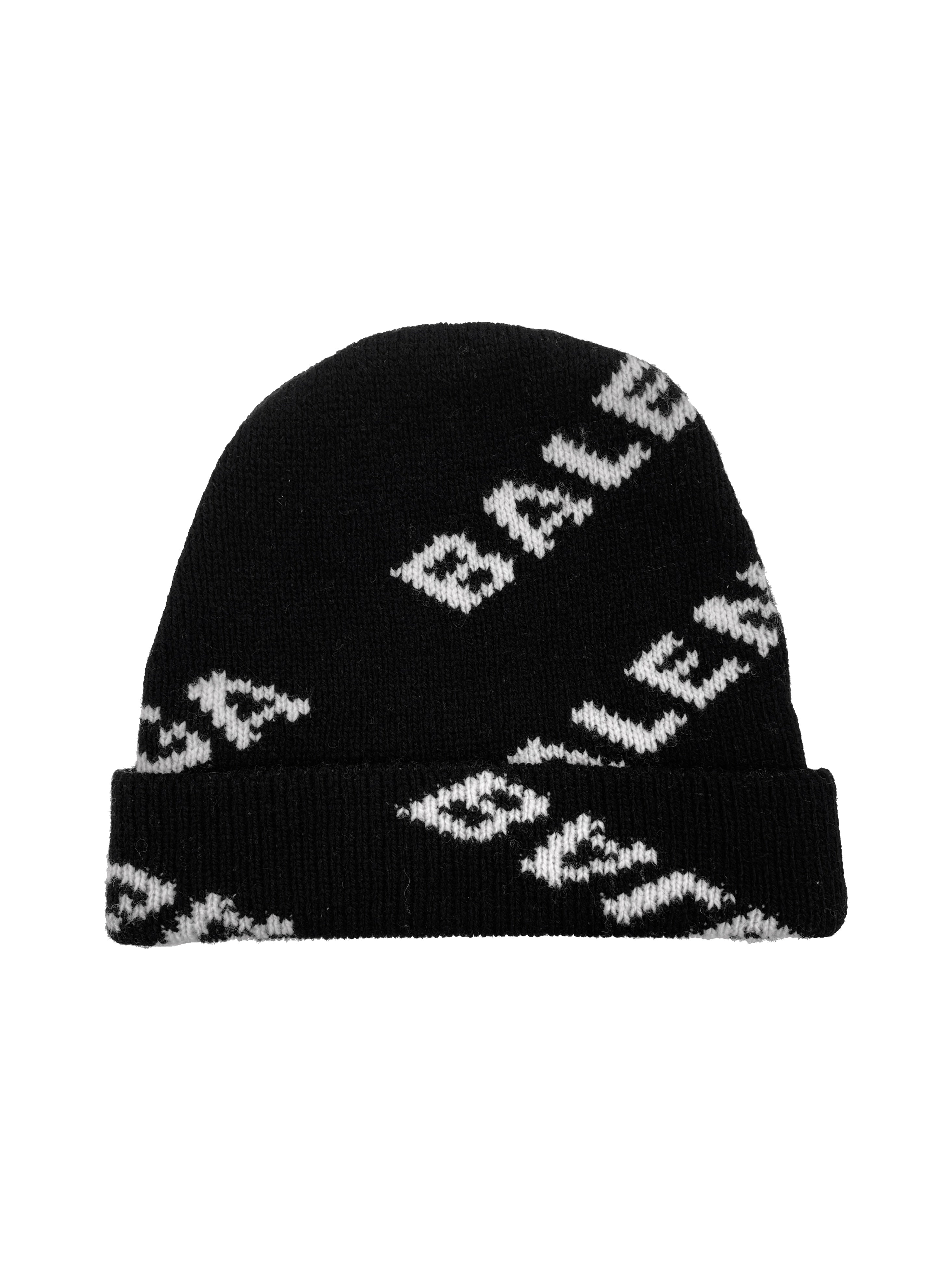FW17 Balenciaga Monogram Wool Knit Beanie