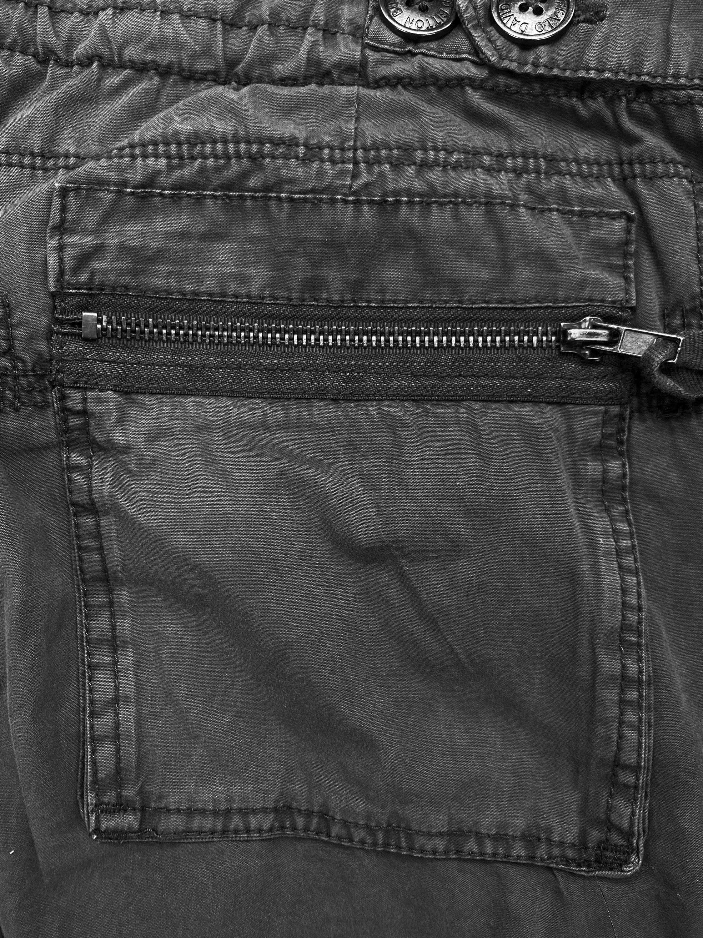 David Bitton Multi-Pocket Slate Grey Cargo Utility Shorts