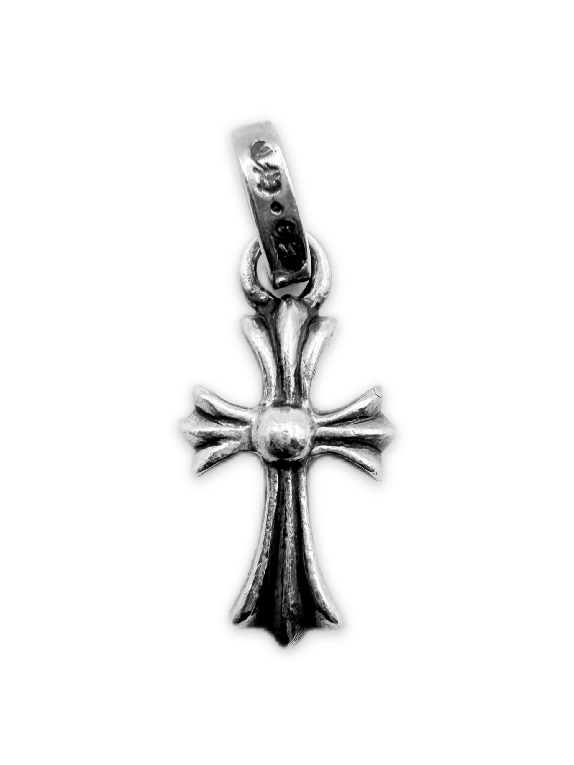 Chrome Hearts Black Diamond Factory Set Baby Fat Cross Pendant