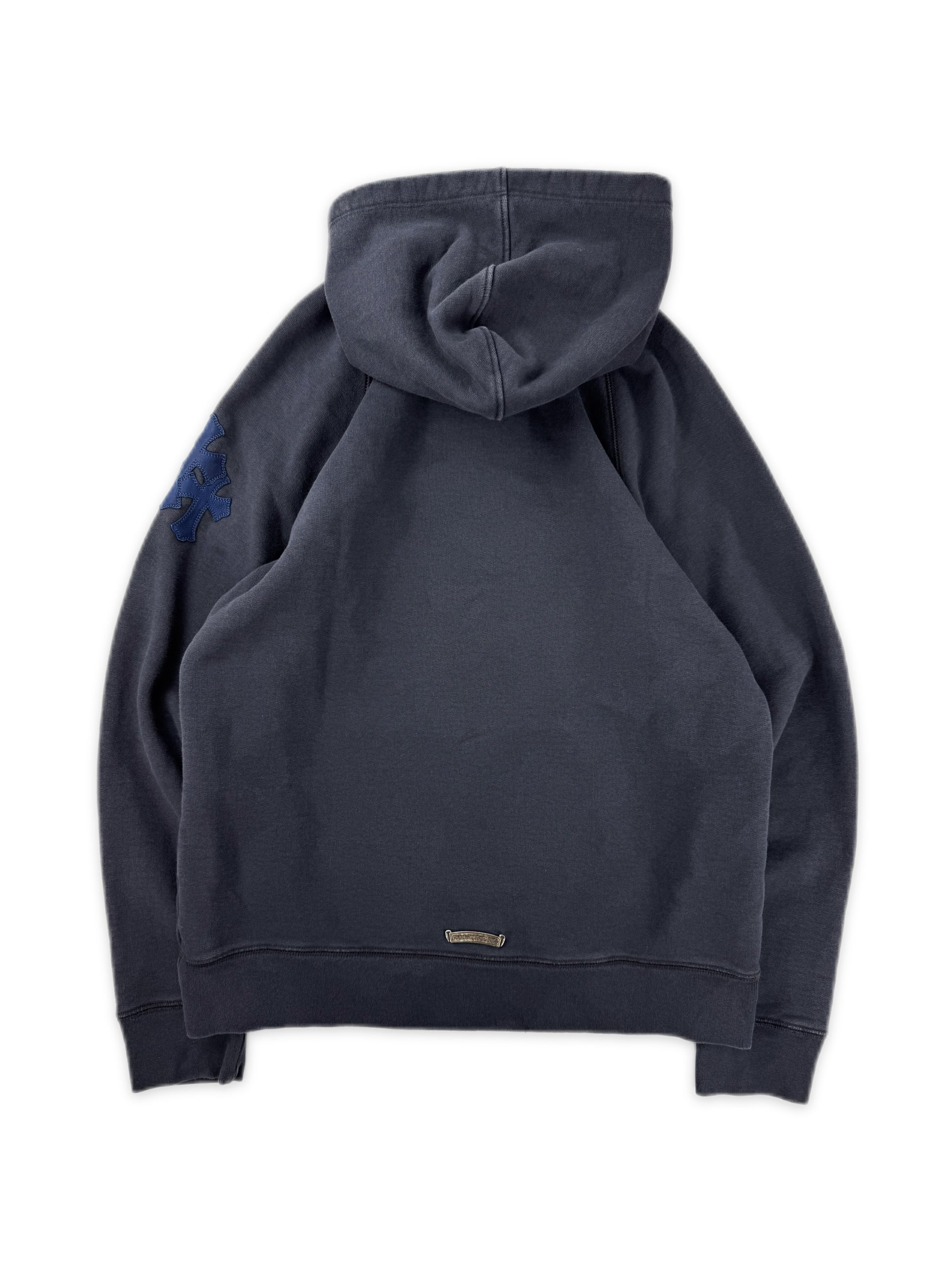 Chrome Hearts Blue Triple Cross Patch Paper Jam Cemetery Hoodie