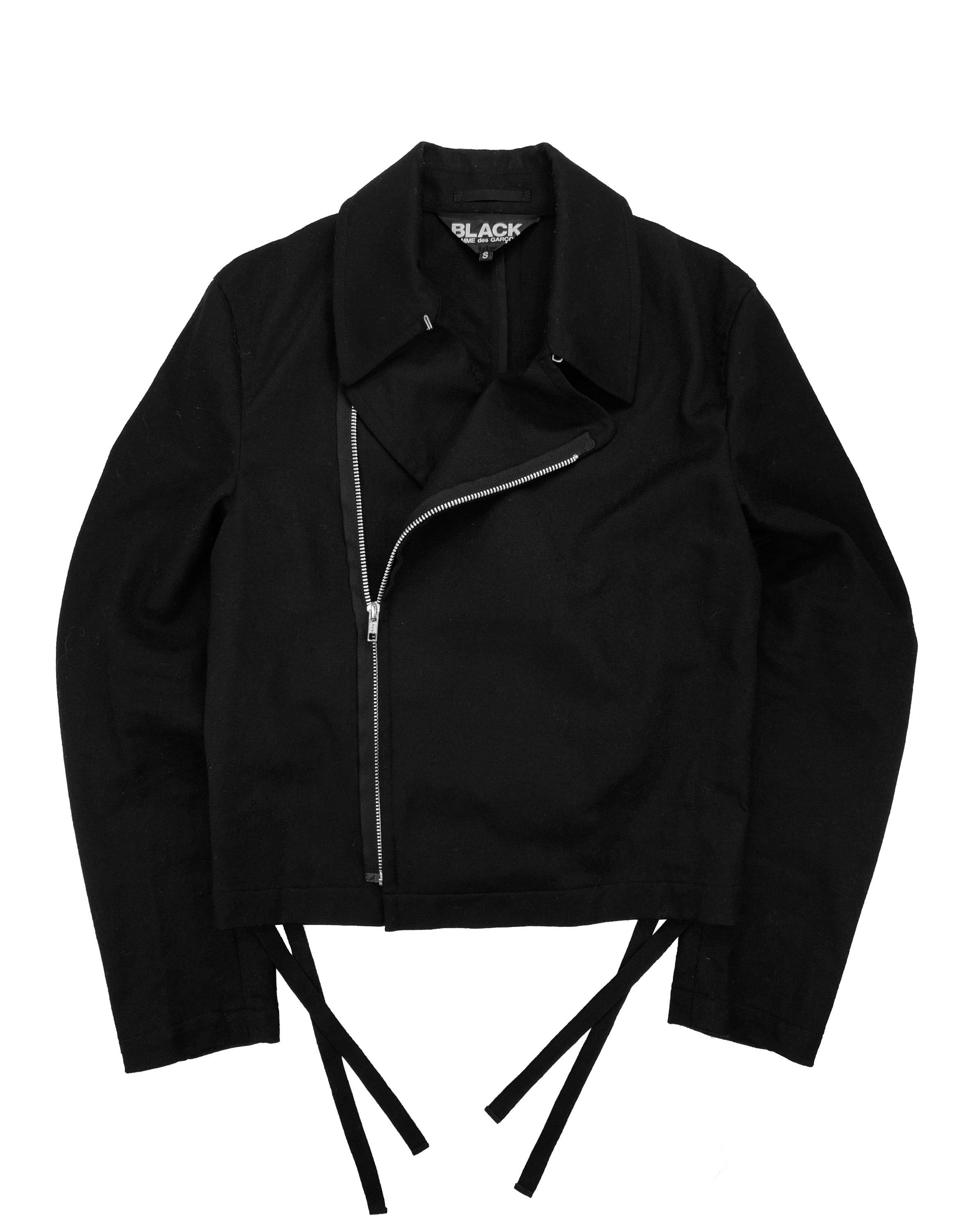AW10 Comme des Garçons BLACK Striped Riders Jacket