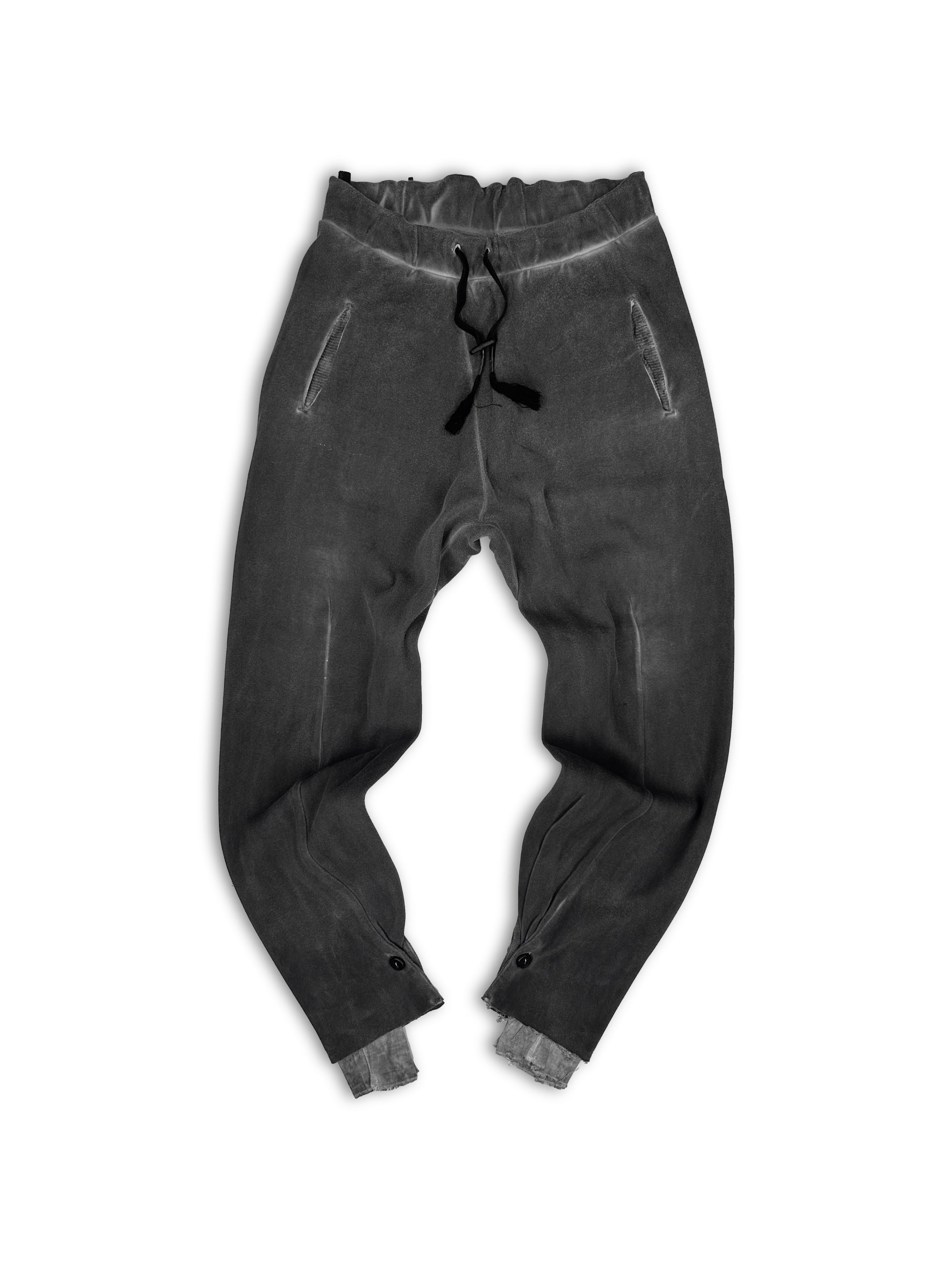 Boris Bidjan Saberi Grey Washed Multi Layered Sweatpants
