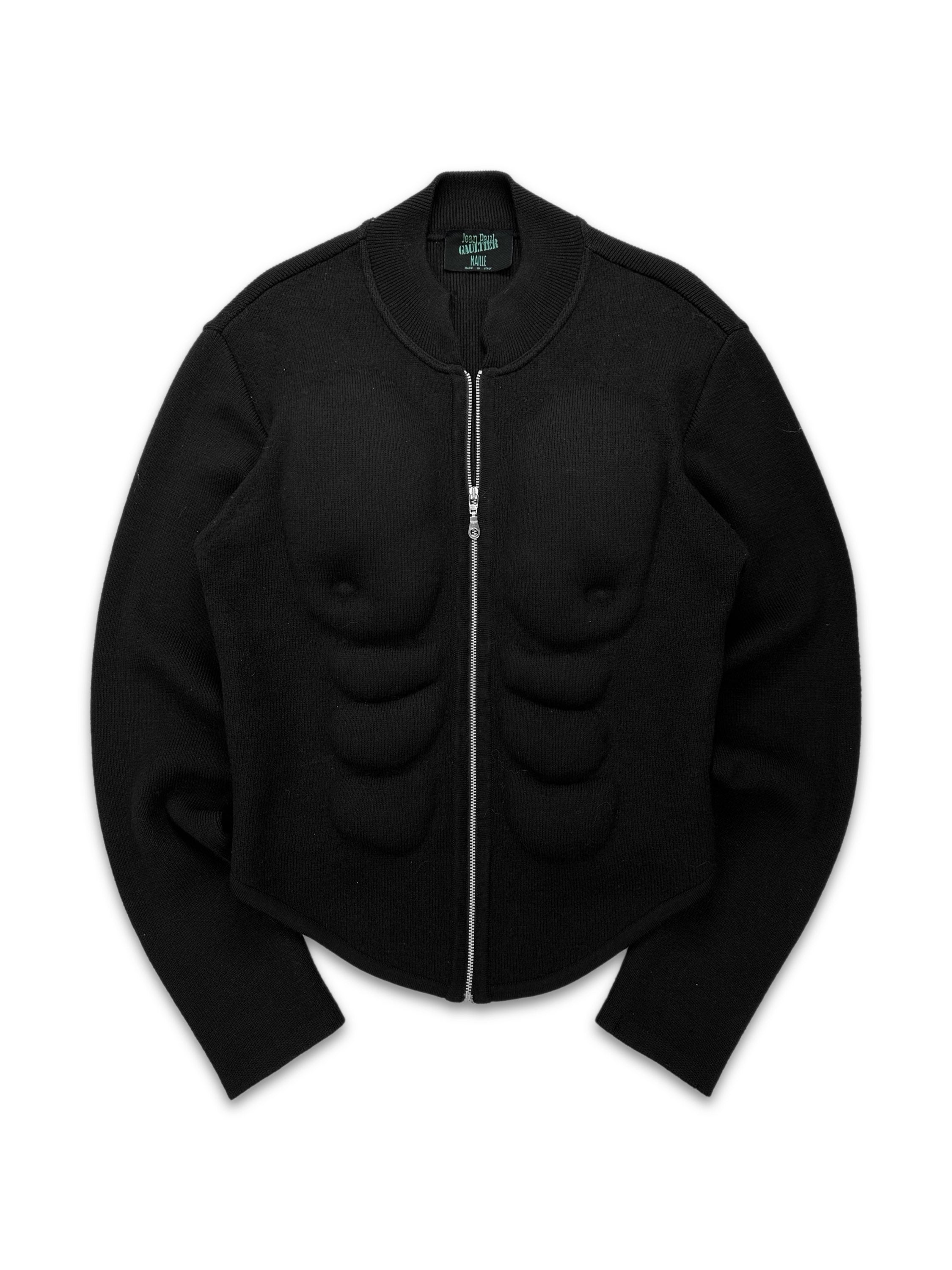AW91 Jean Paul Gaultier ‘Muscle’ Trompe L’Oeil Padded Bomber Jacket