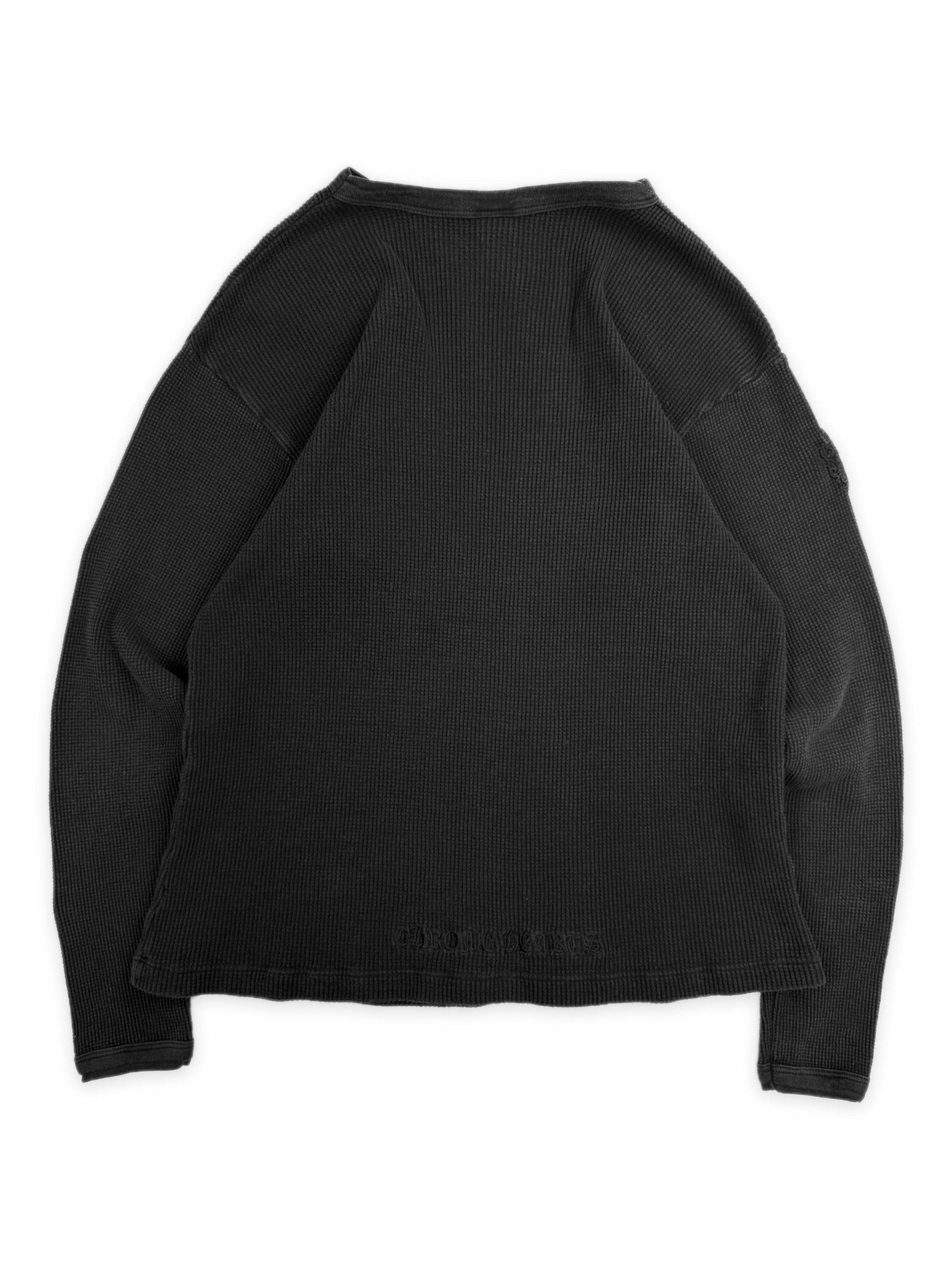 Chrome Hearts Dagger Black Thermal Embroidered Long Sleeve Shirt