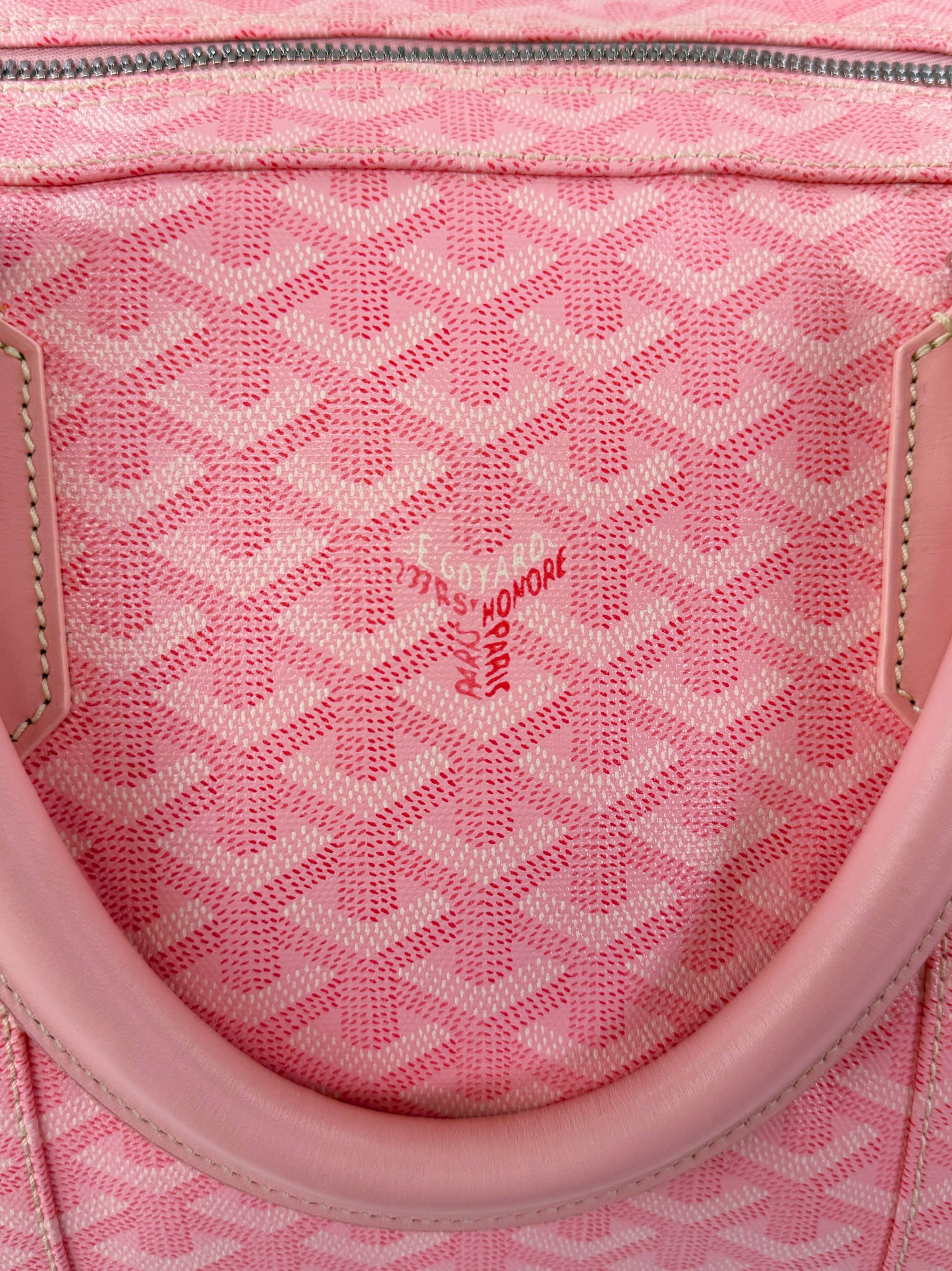 2008 Goyard 60 Sakura Baby Pink Japan Exclusive Croisière Leather Duffle Bag