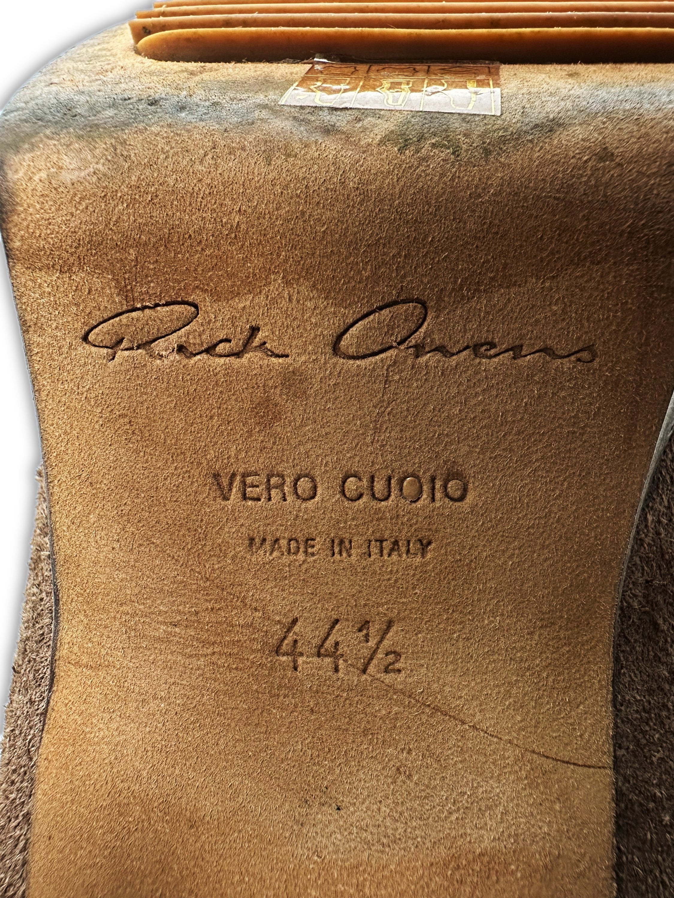 Rick Owens ‘Cuban Heel’ Suede Two Tone Boots