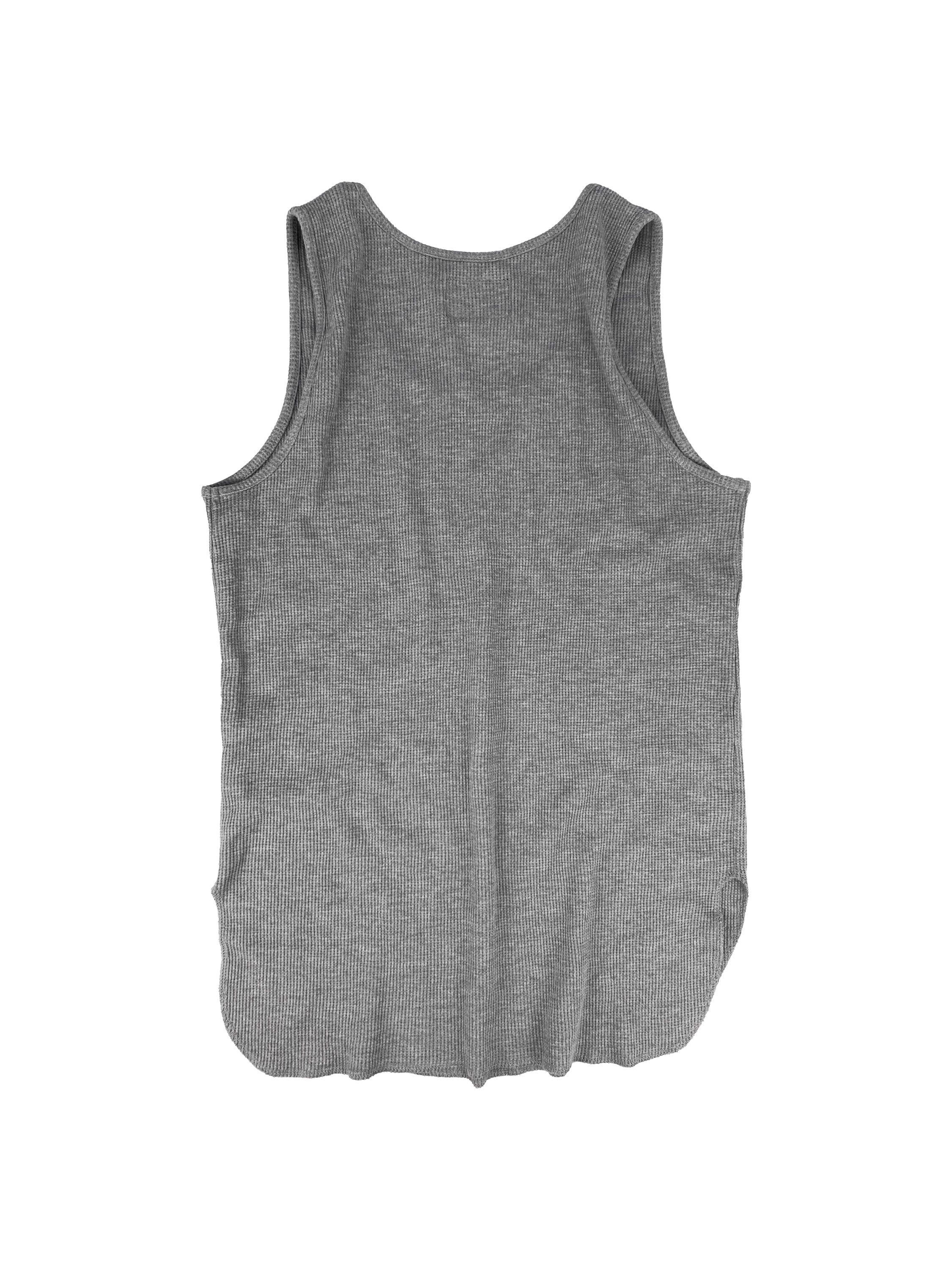 Number (N)ine Thermal Ribbed Heather Grey Tank-top