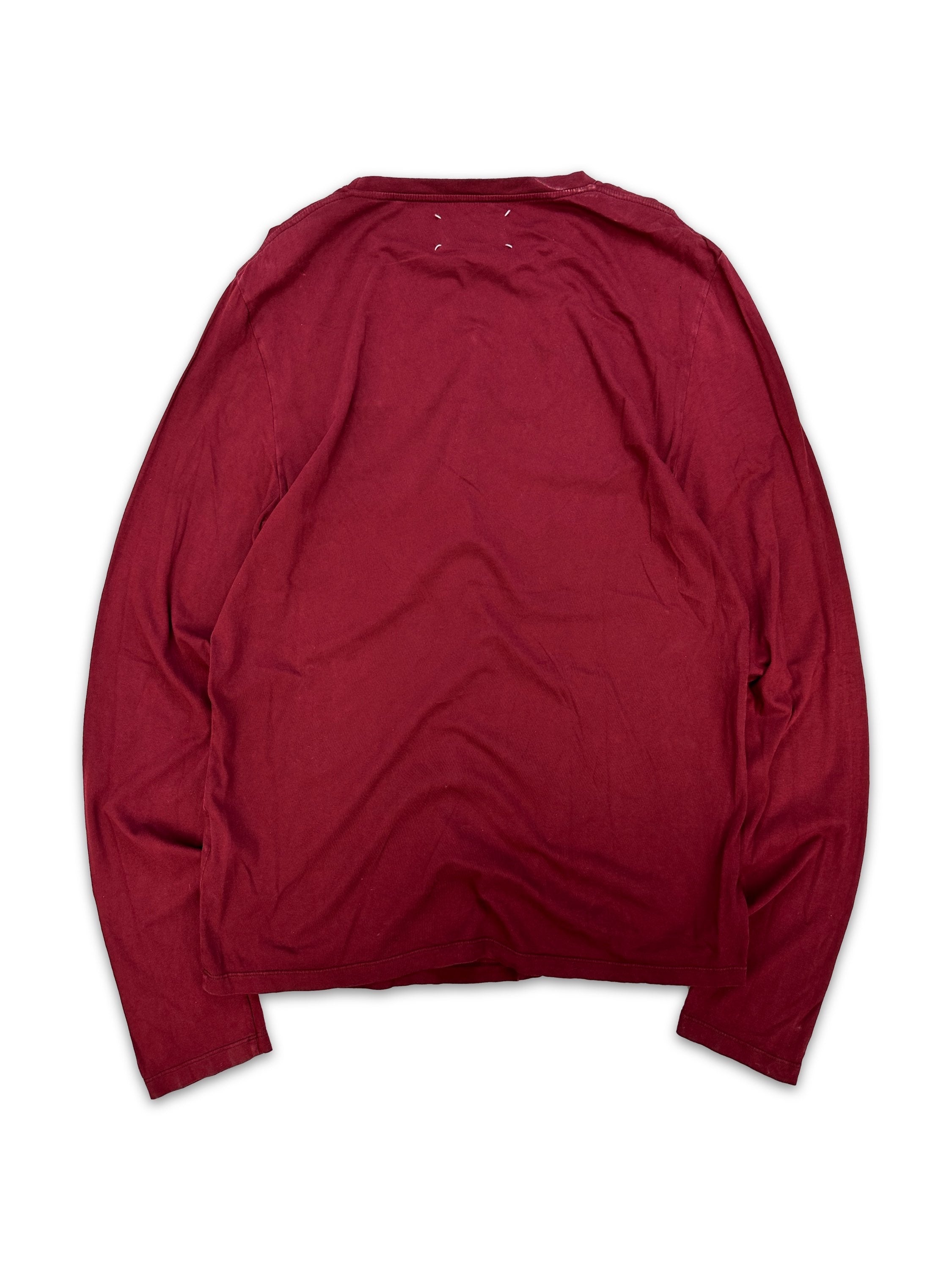 AW15 Maison Margiela Red Four Stitch Long Sleeve Shirt