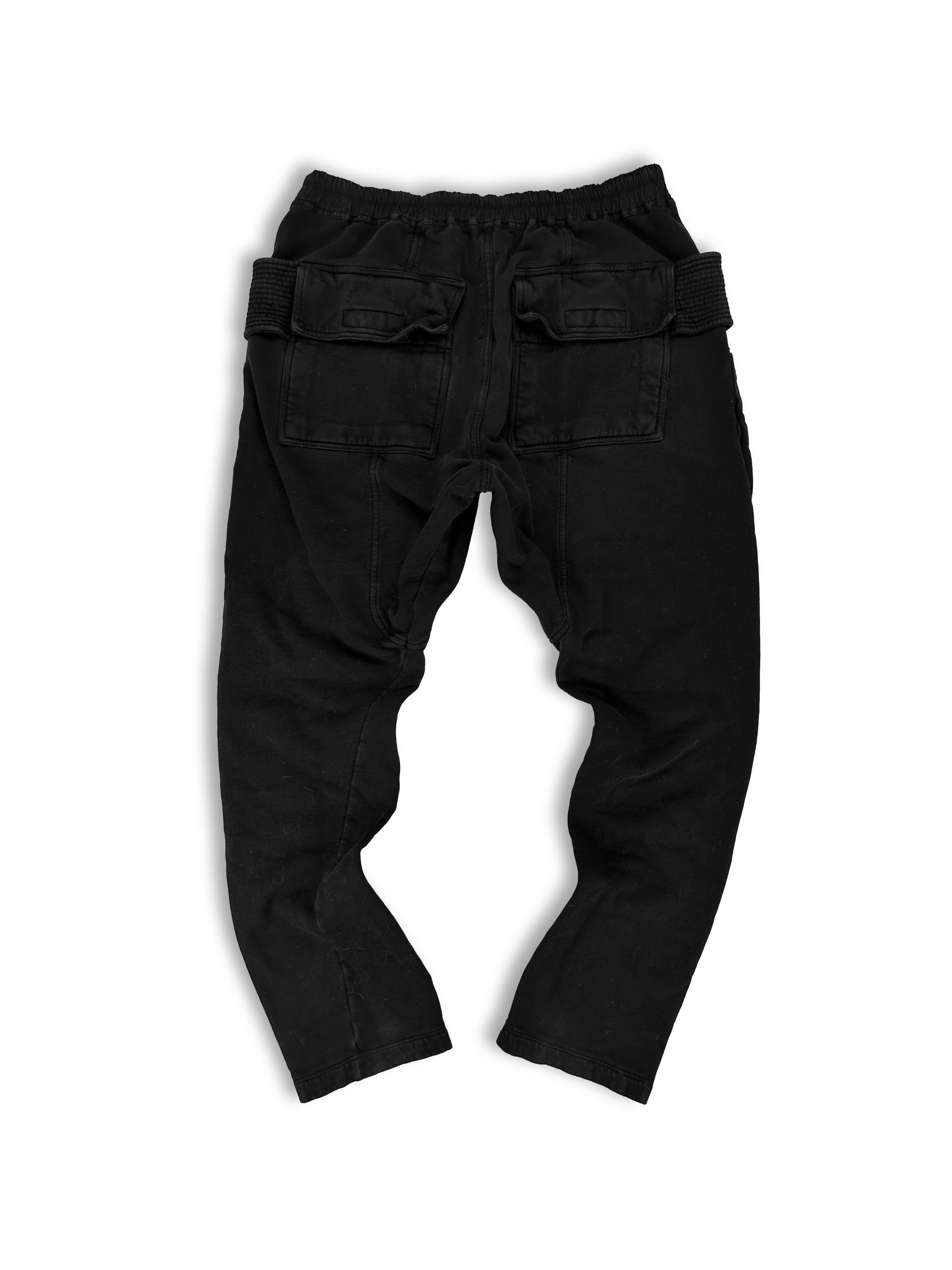 Rick Owens DRKSHDW ‘Creatch’ Cargo Pocket Black Sweat Pants