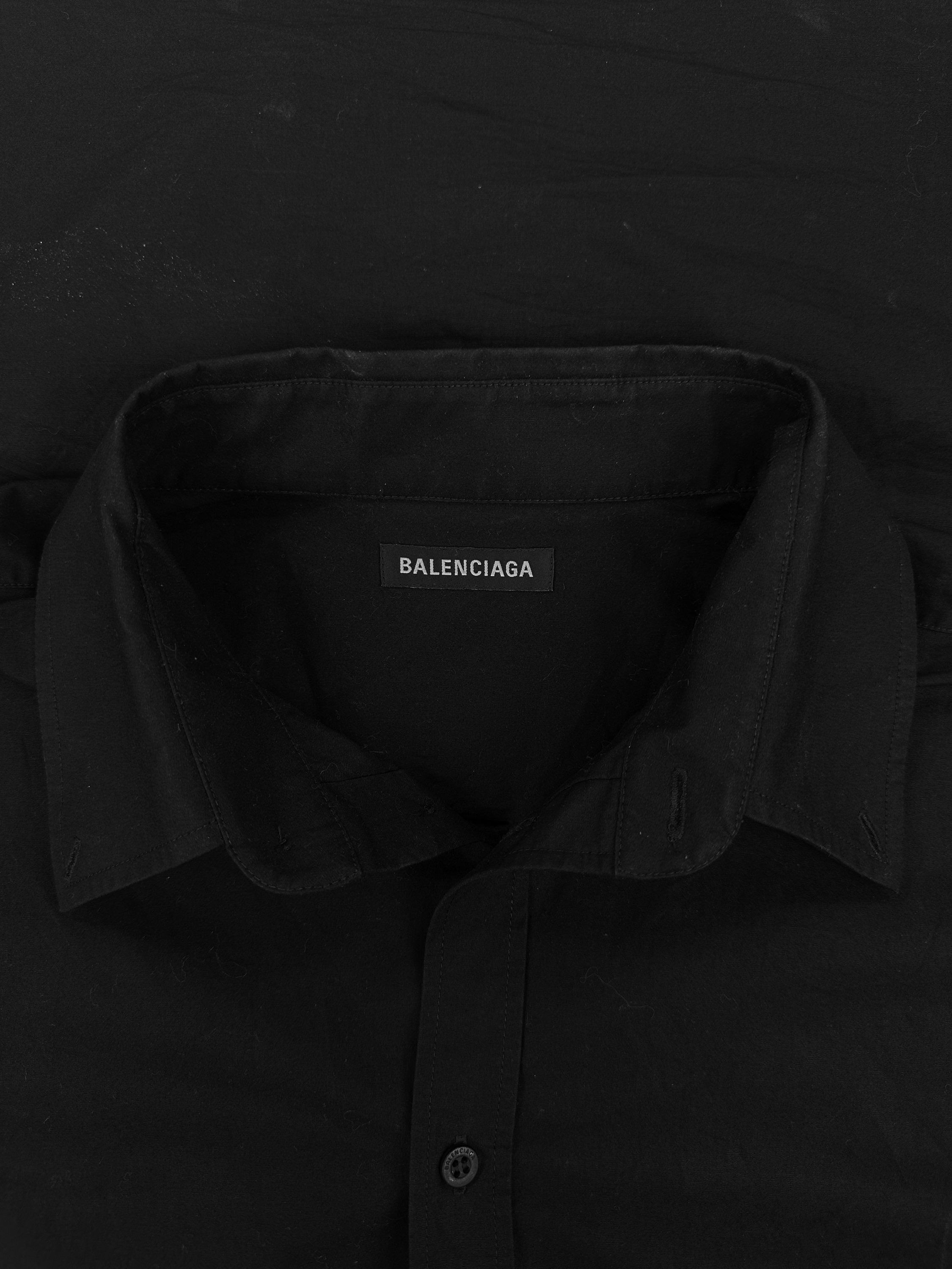 SS24 Balenciaga Embroidered ‘Swirl’ Logo Oversized Collared Shirt