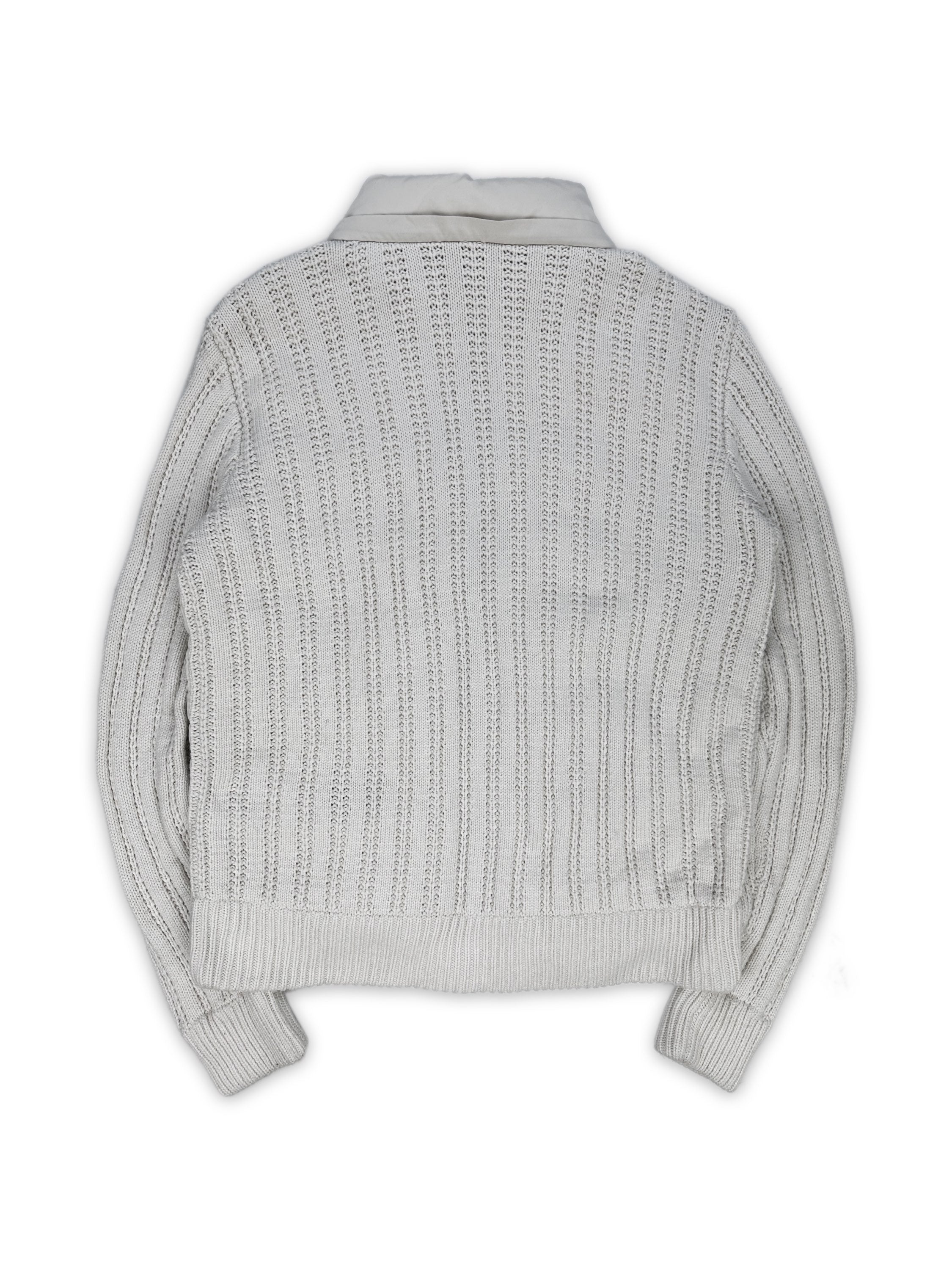 Tete Homme Puffer Knit High Collar Hybrid Jacket
